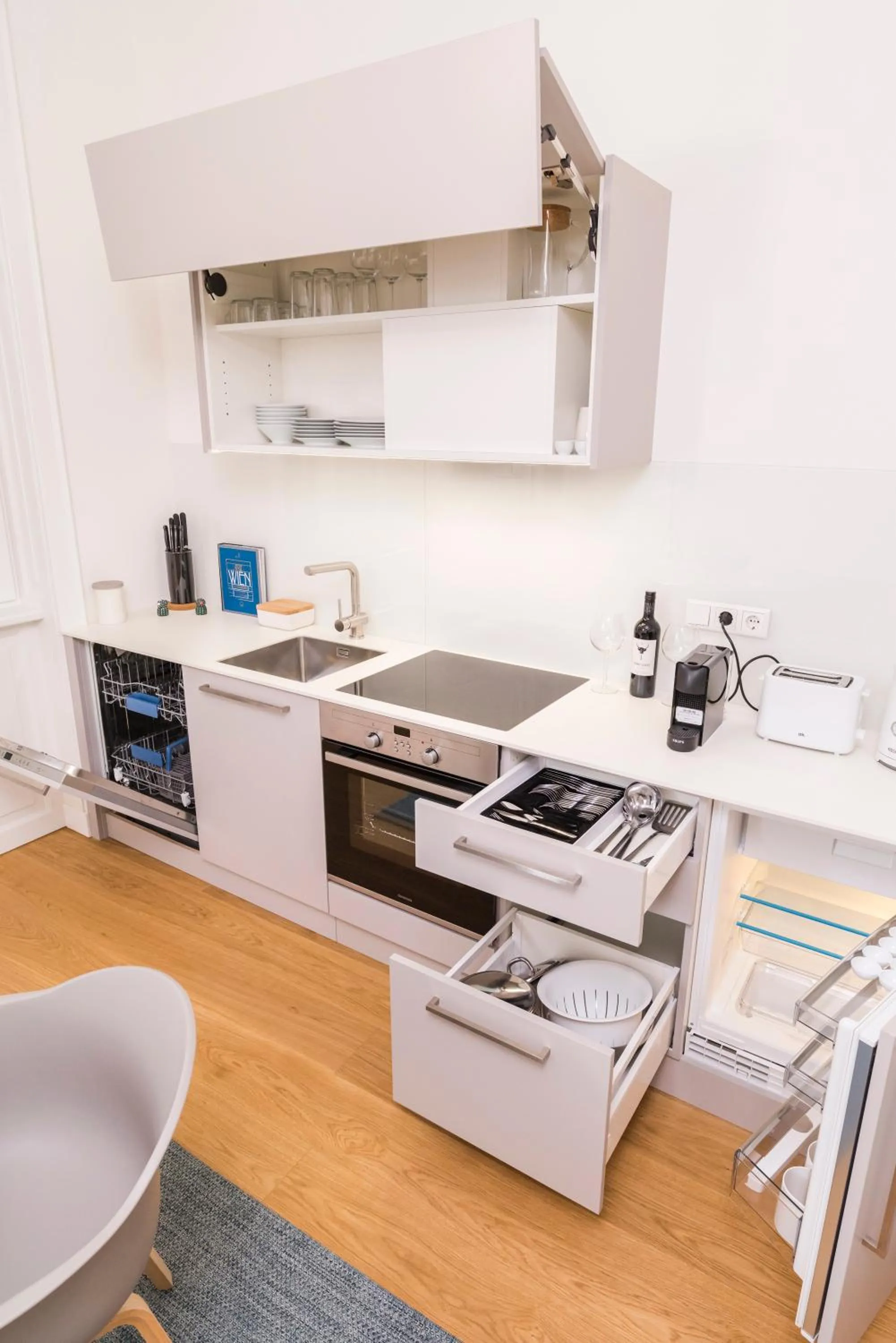 Kitchen or kitchenette in Mint@Naschmarkt Premium Apartments