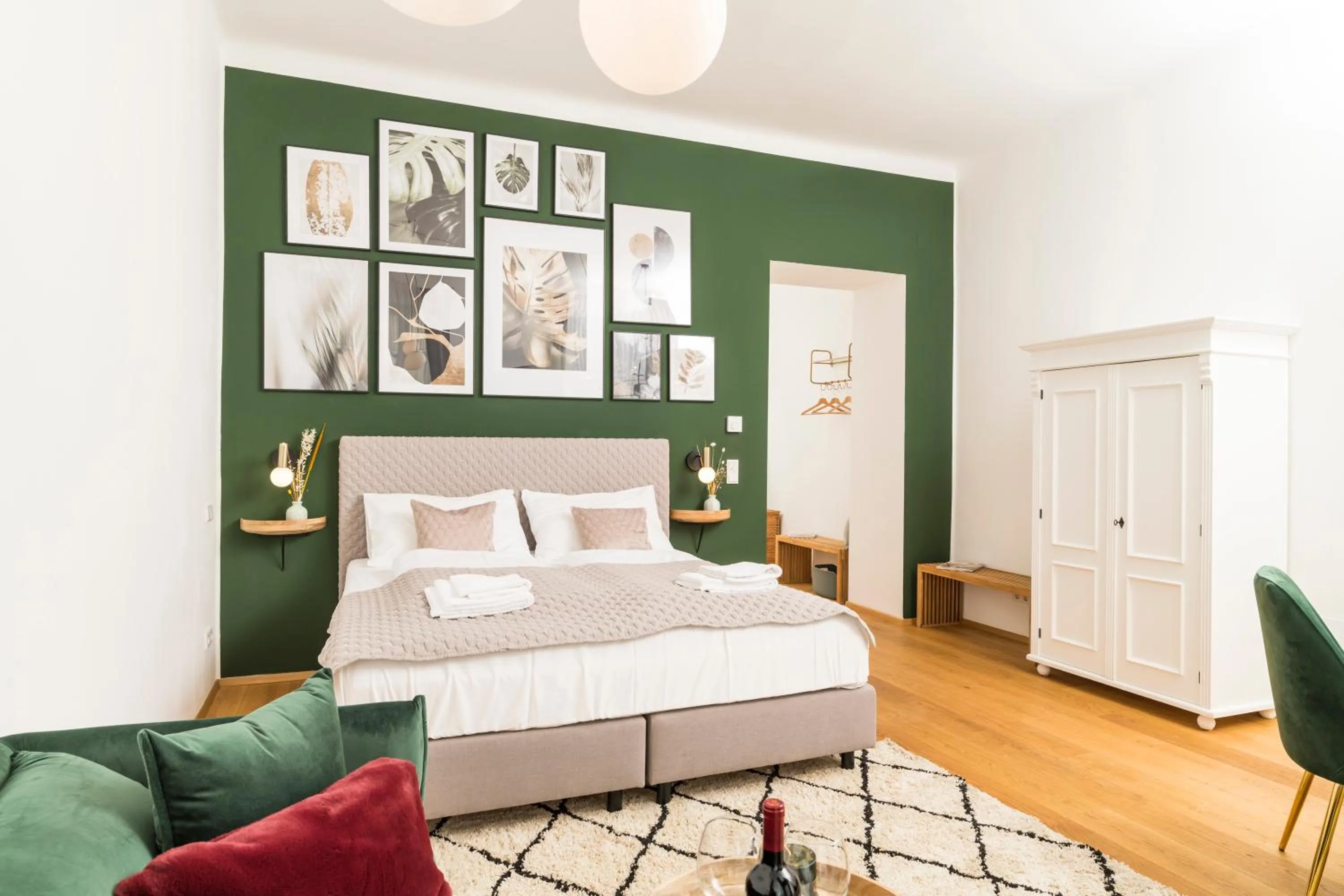 Bedroom, Bed in Mint@Naschmarkt Premium Apartments