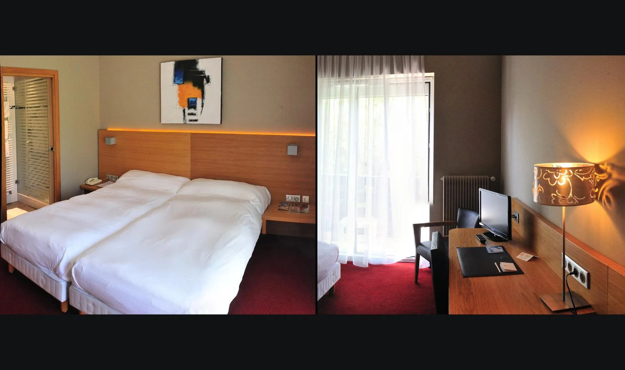 Bed in Hôtel Restaurant Logis Auberge Sundgovienne