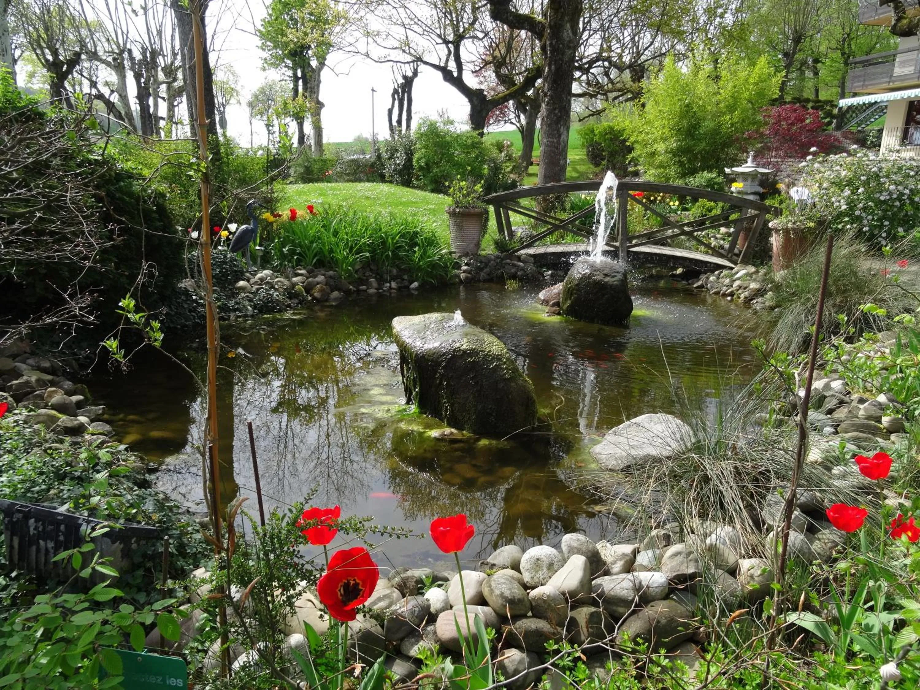 Garden in Hôtel Restaurant Logis Auberge Sundgovienne