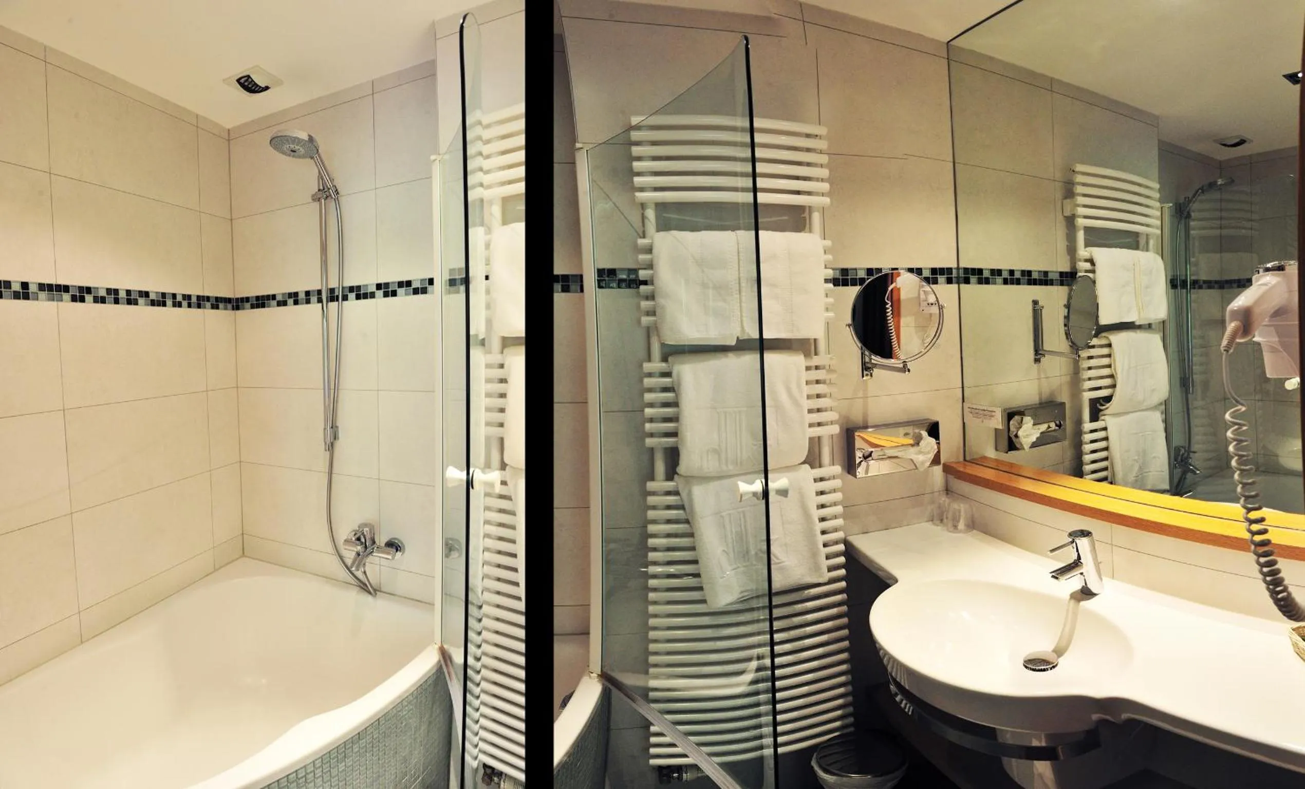 Shower in Hôtel Restaurant Logis Auberge Sundgovienne