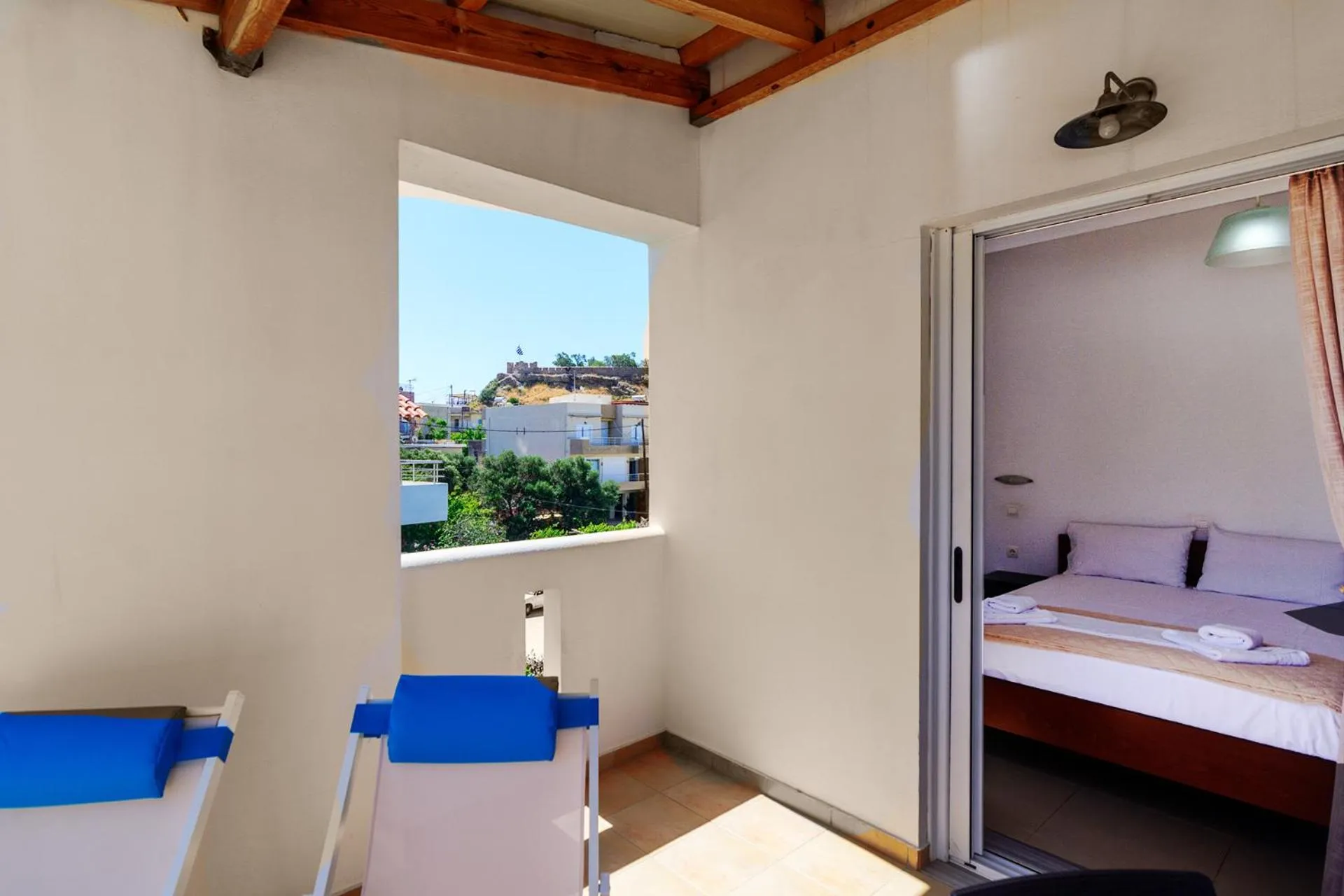 Balcony/Terrace, Bed in Sifis Studios