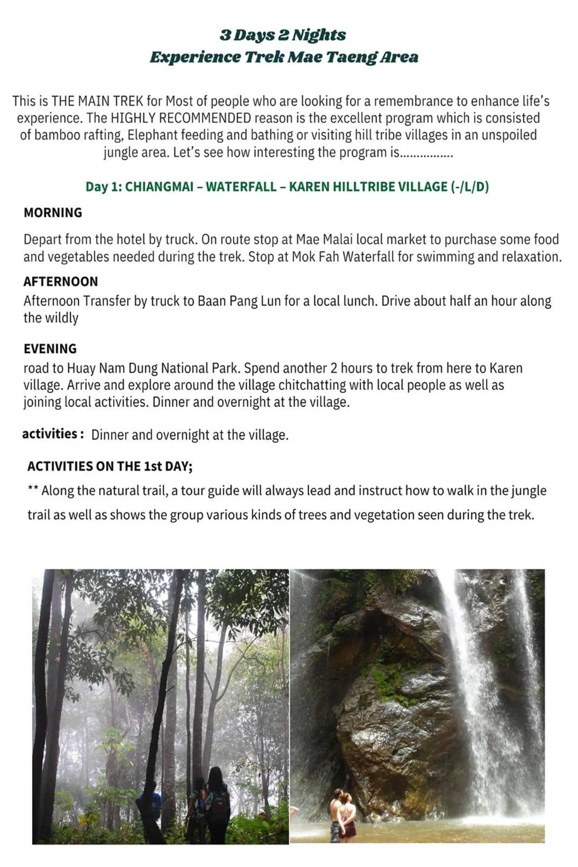 Text overlay in Trekker Camp