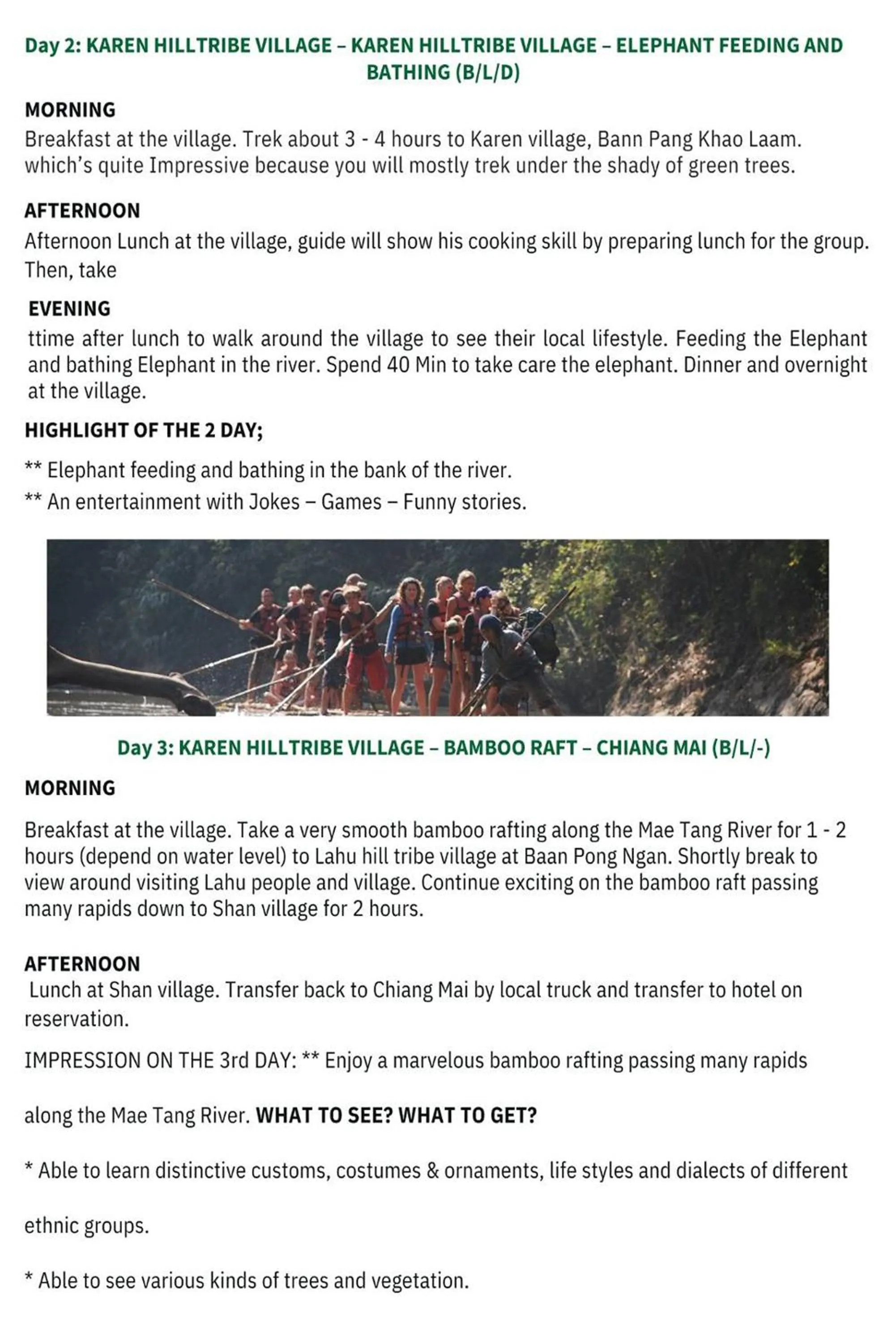 Text overlay in Trekker Camp