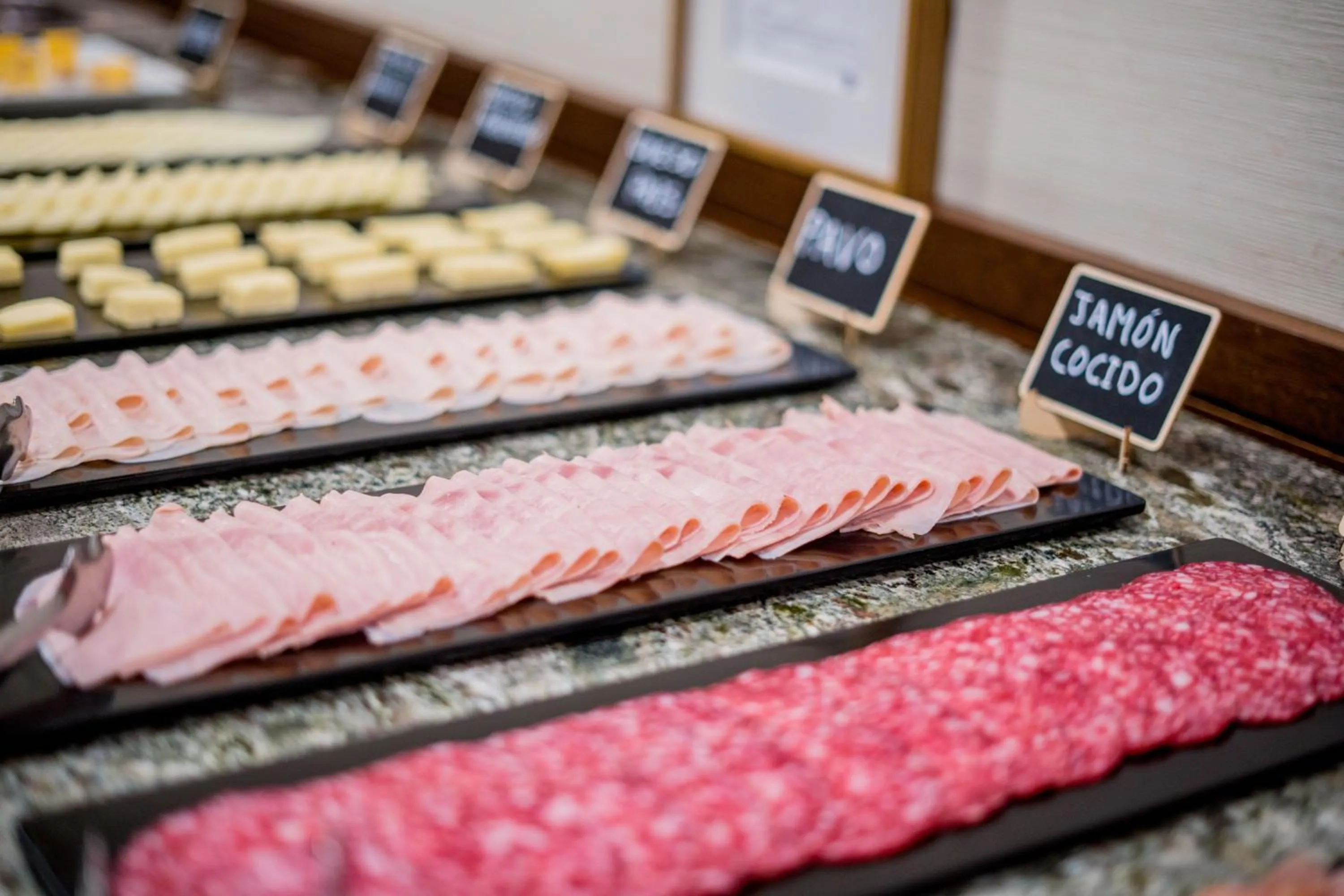 Buffet breakfast in Hotel Compostela