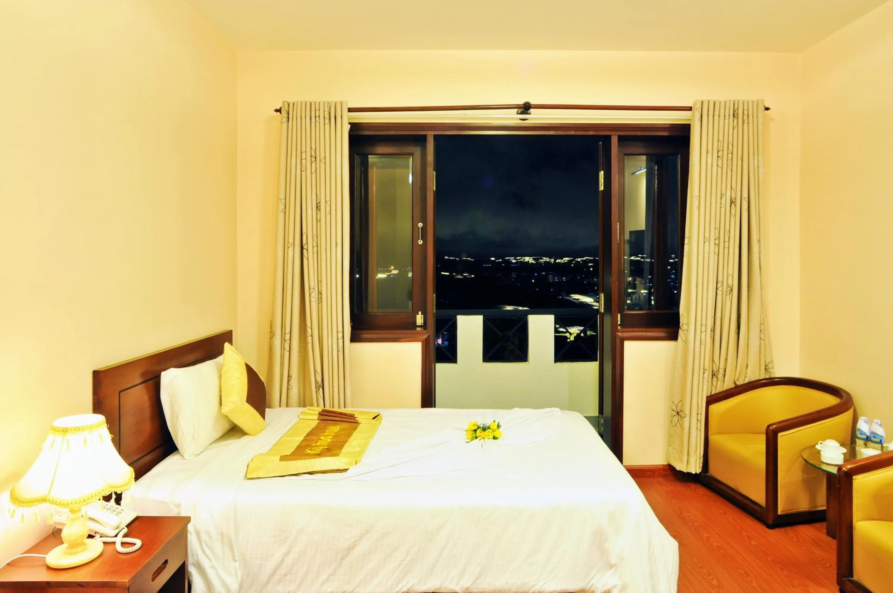 Decorative detail, Bed in Ky Hoa Hotel Da Lat