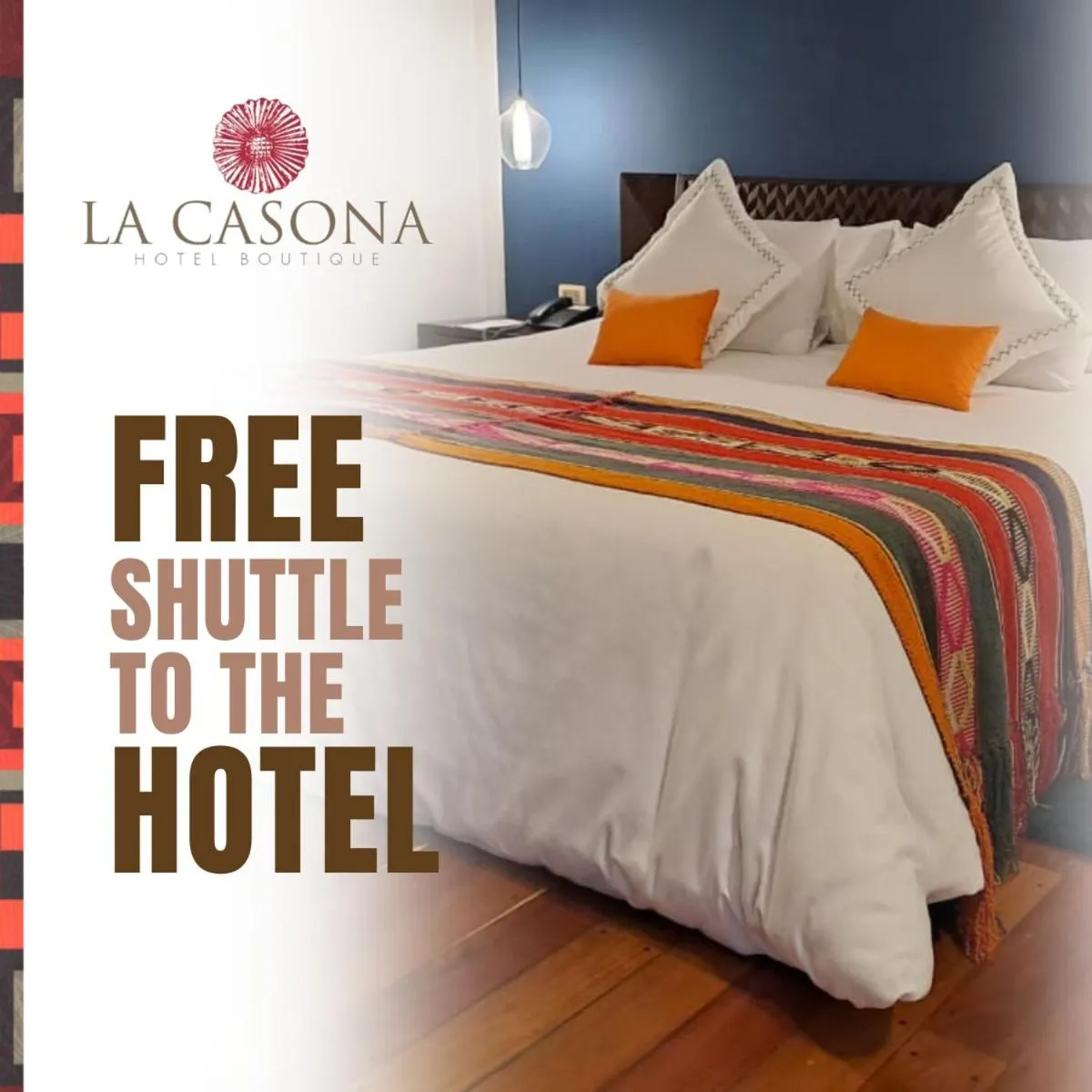 Bed in La Casona Hotel Boutique