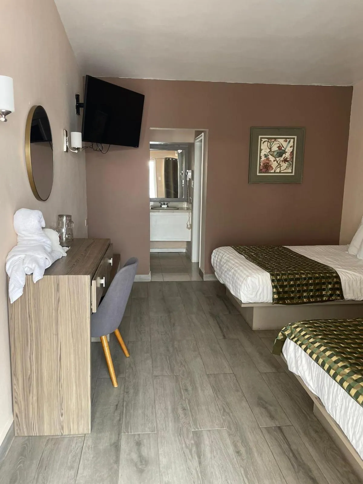 Bed in Hotel Flamingo