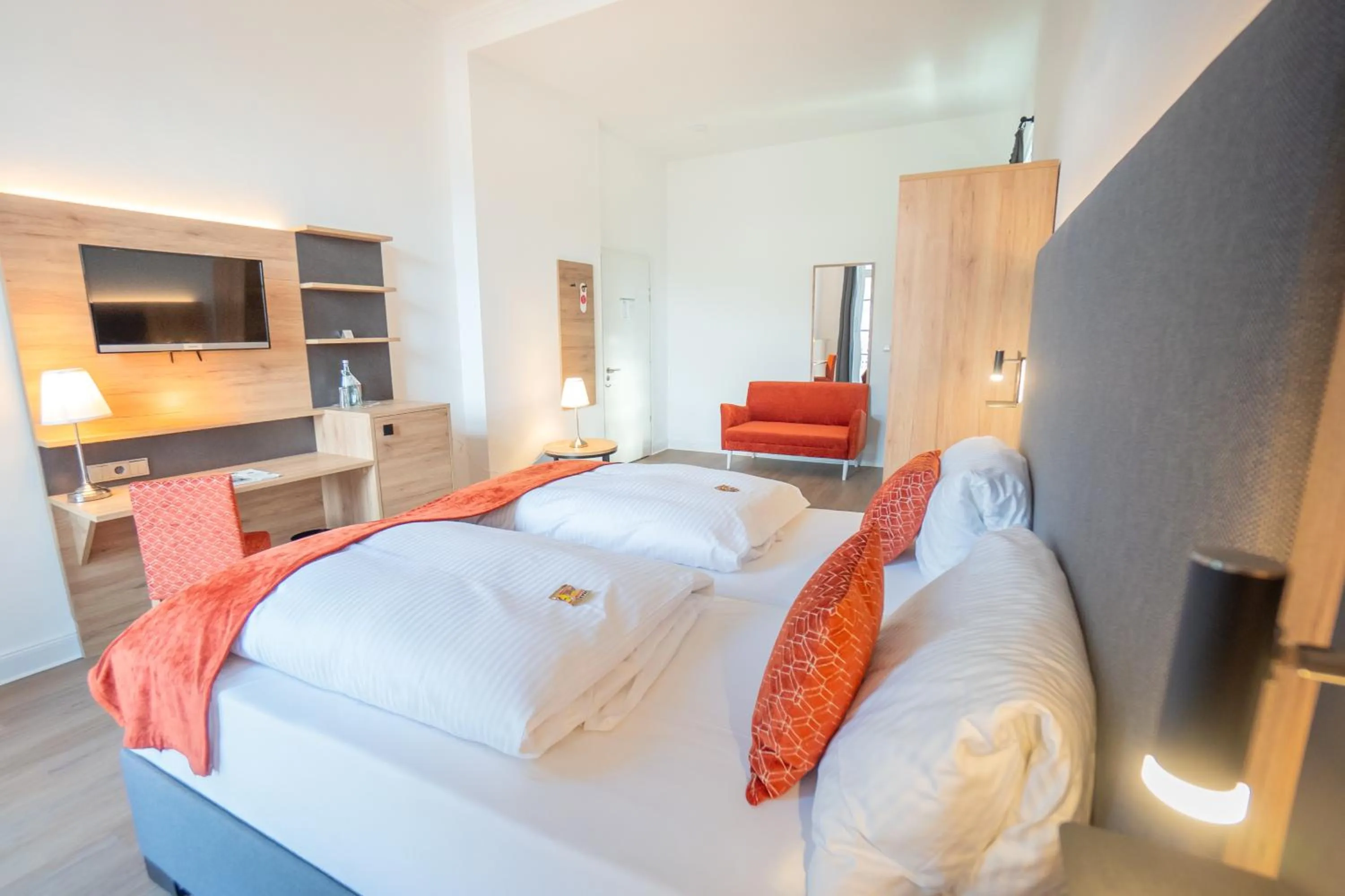 Bed in Rheinhotel Schulz