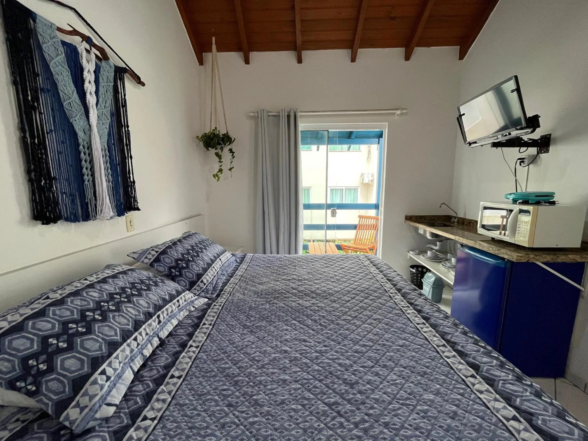 Bed in Pousada Canario Azul