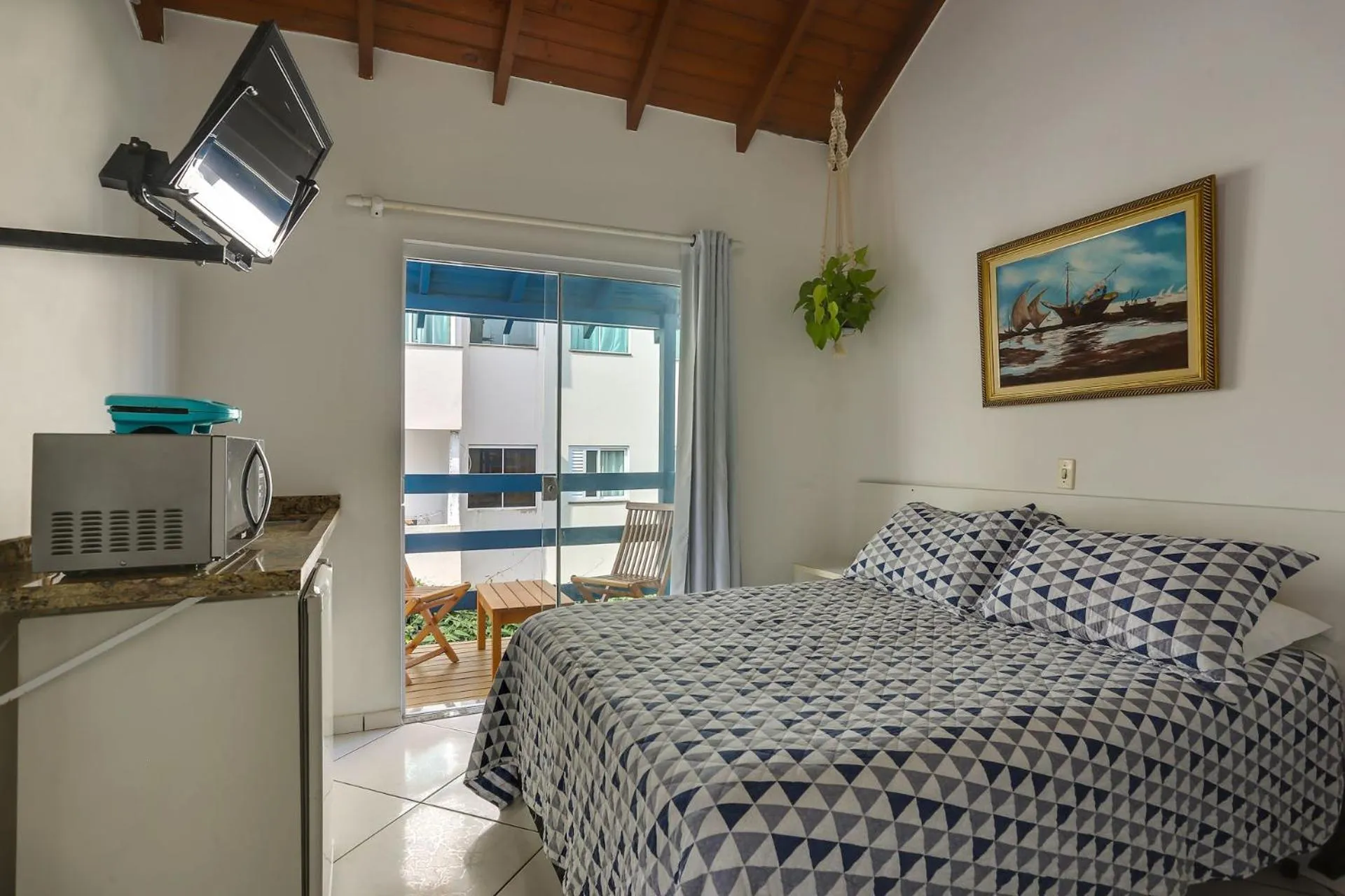 Bed in Pousada Canario Azul