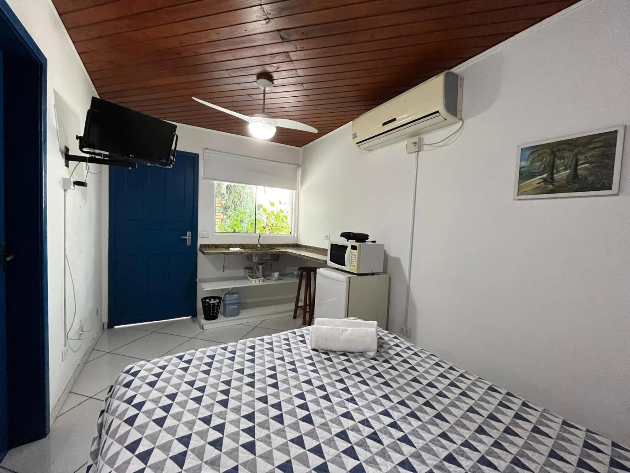 Bed in Pousada Canario Azul