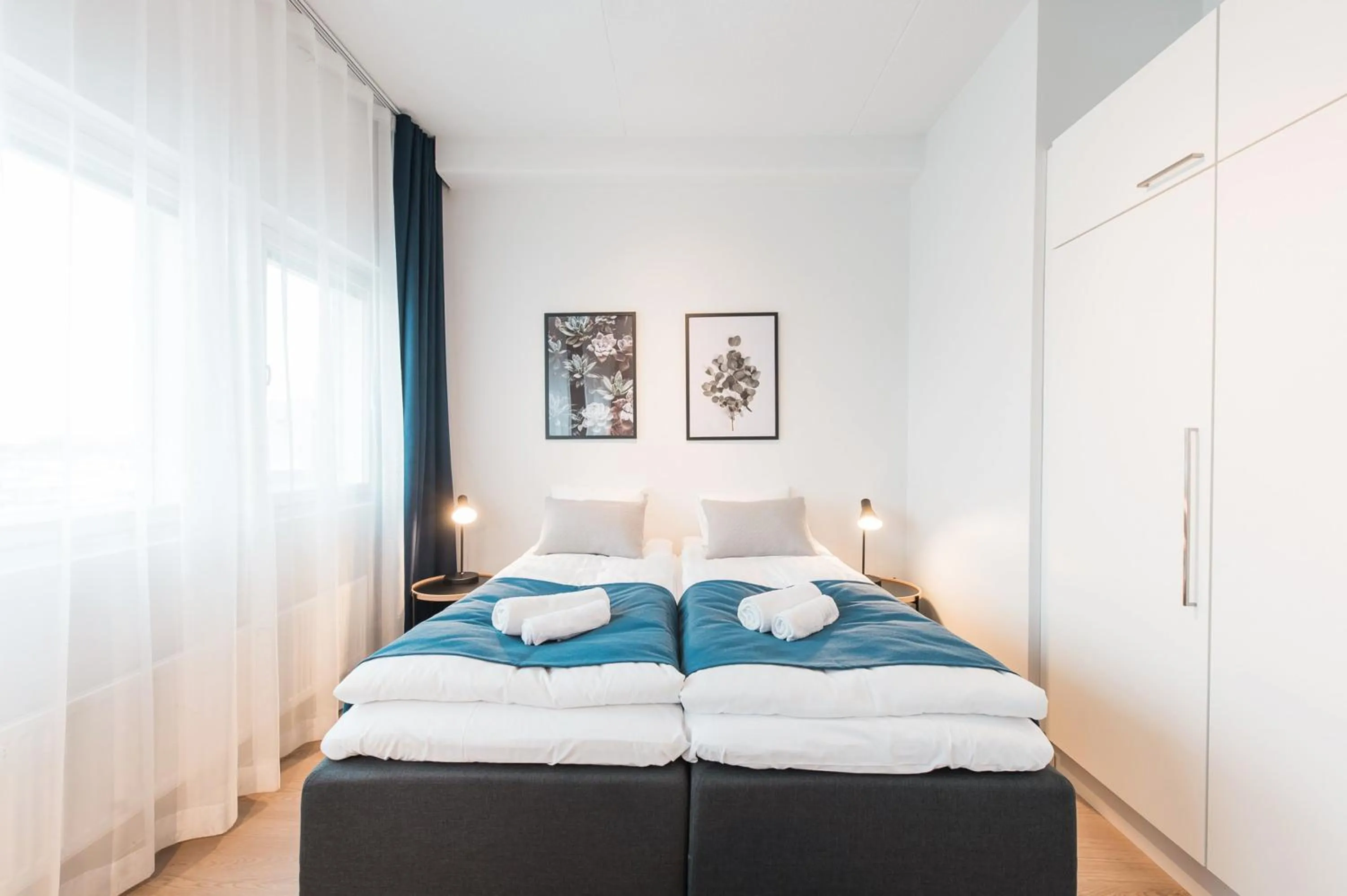 Bedroom, Bed in Forenom Aparthotel Helsinki Pikku Huopalahti