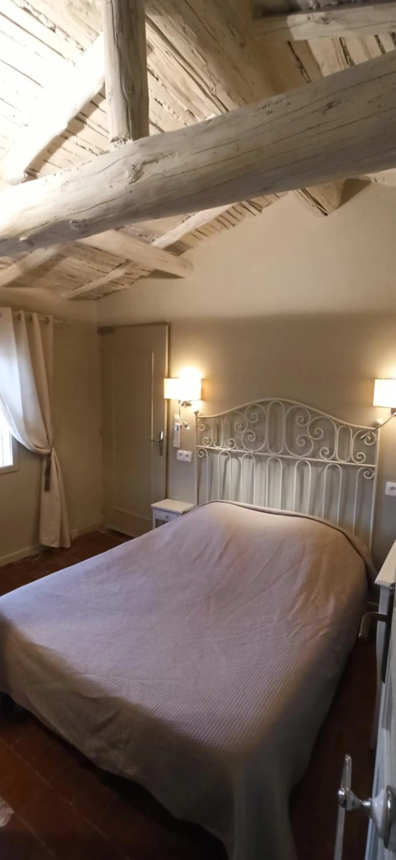 Bedroom, Bed in Chambres & Tables d'hôtes Moulin de Lavon