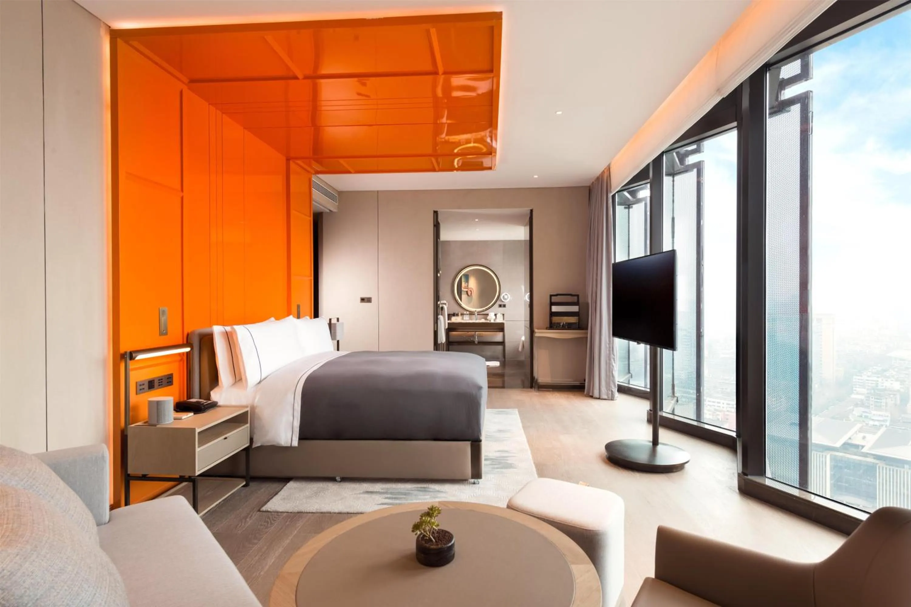 Bedroom, Bed in Canopy by Hilton Chengdu City Centre