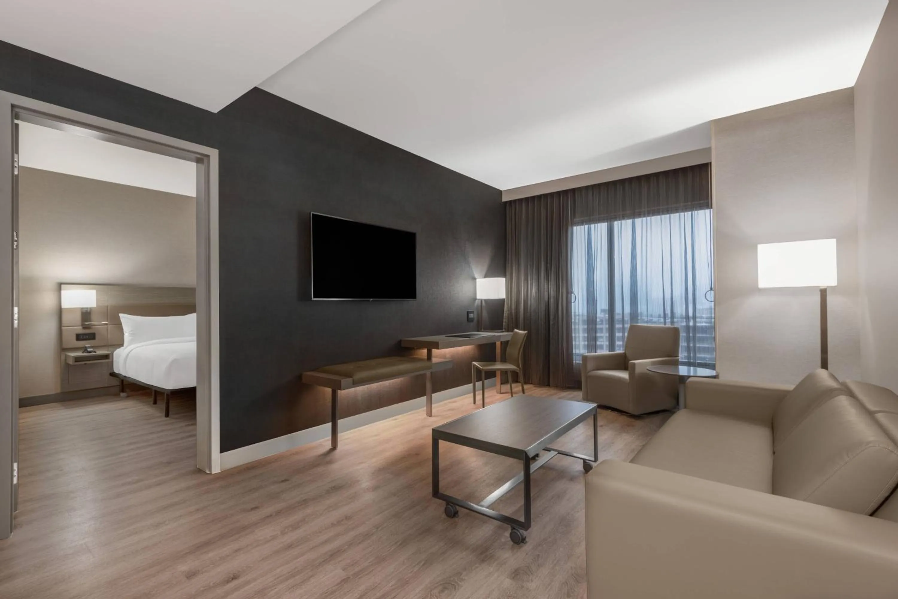 Living room, Bed in AC Hotel by Marriott Atlanta Midtown