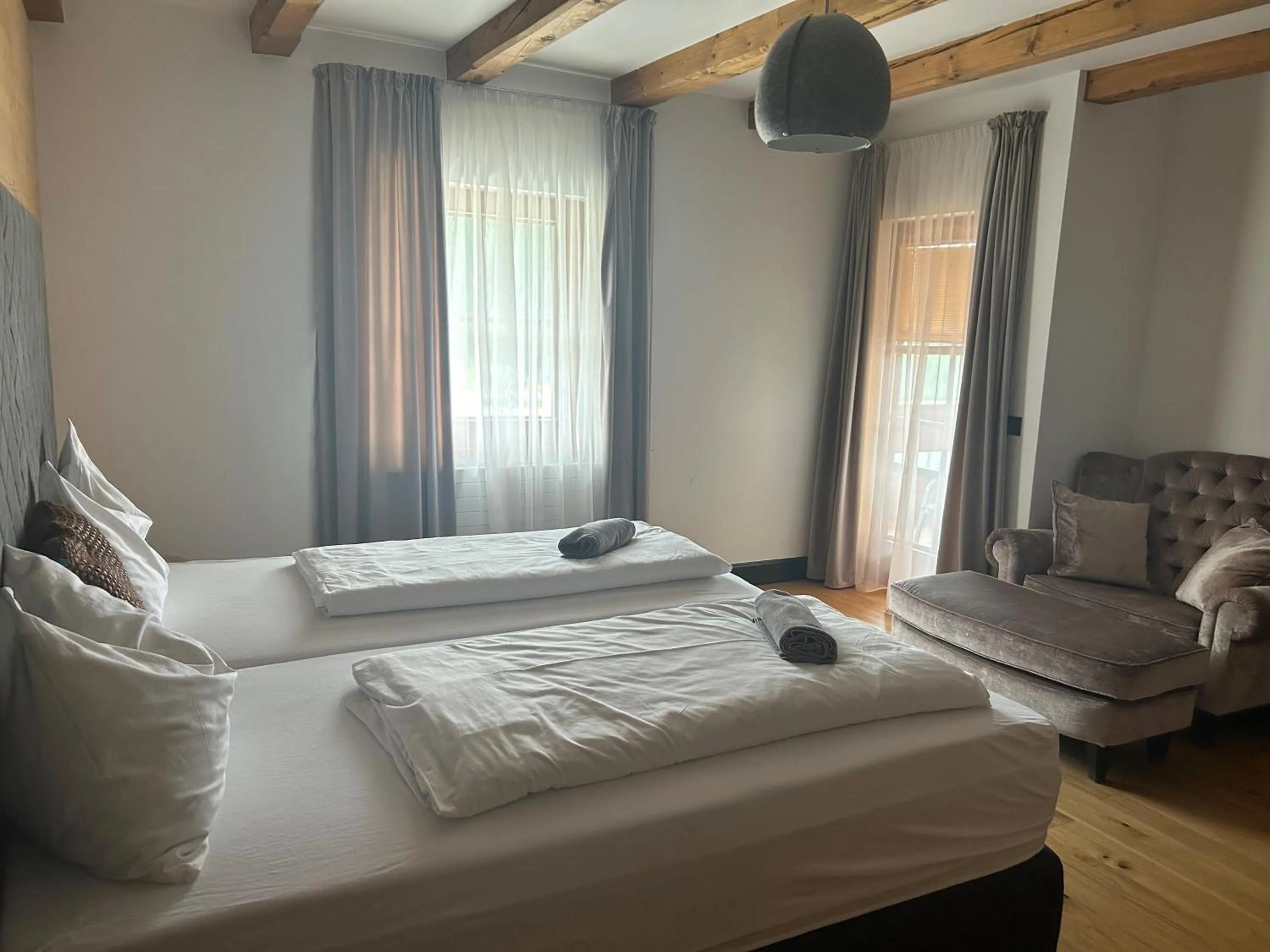 Bed in Tauernhaus Appartment