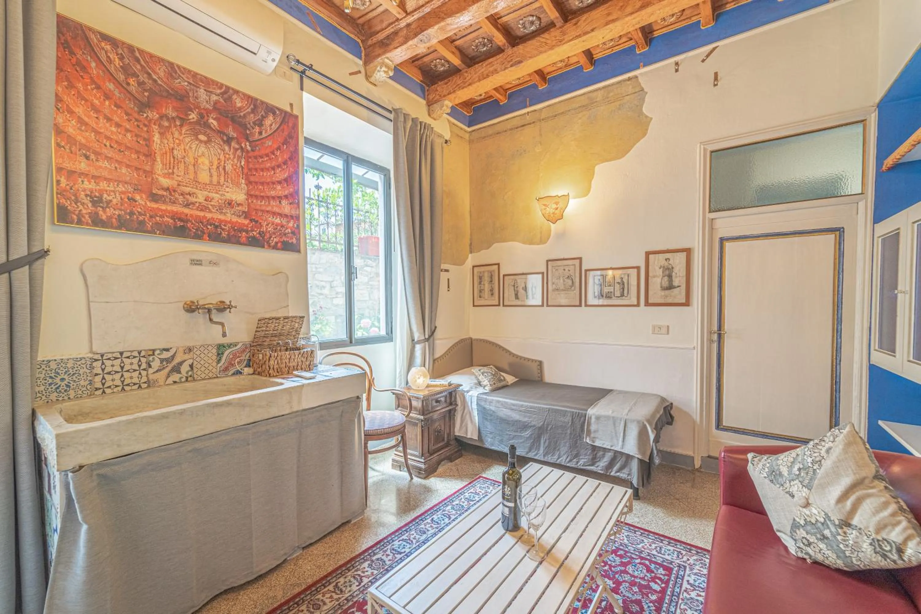 Bed in Relais & Maison Grand Tour