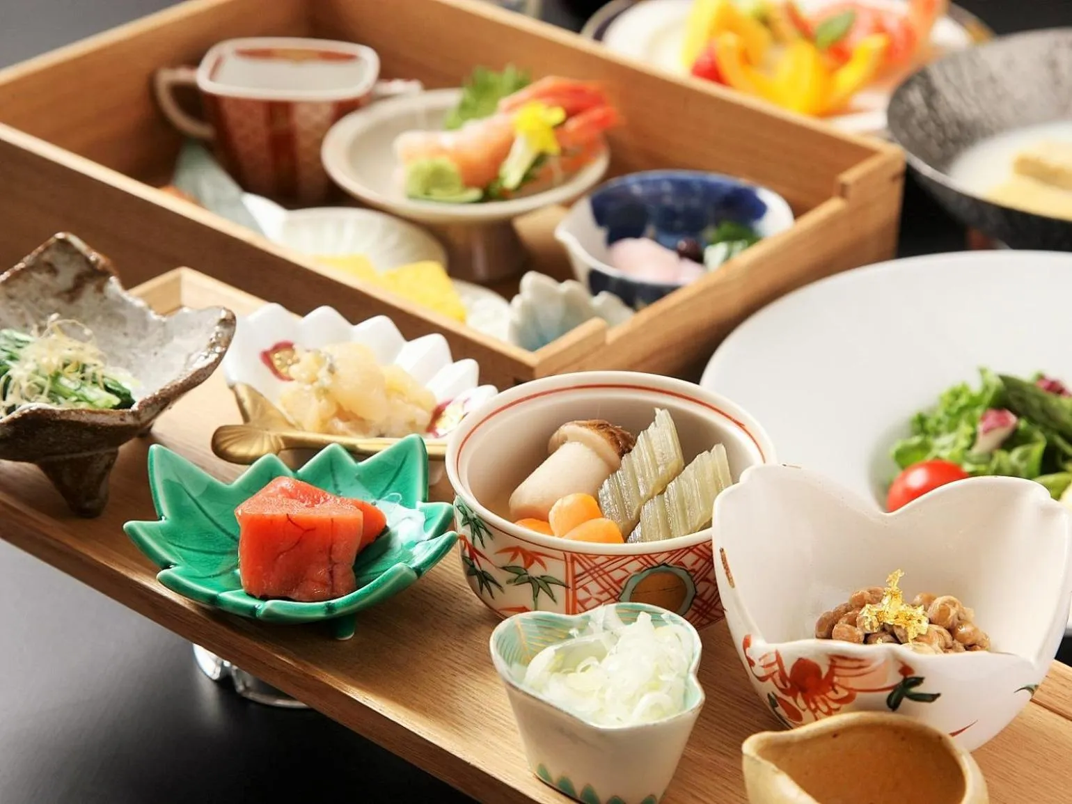 Asian breakfast in Noboribetsu Grand Hotel