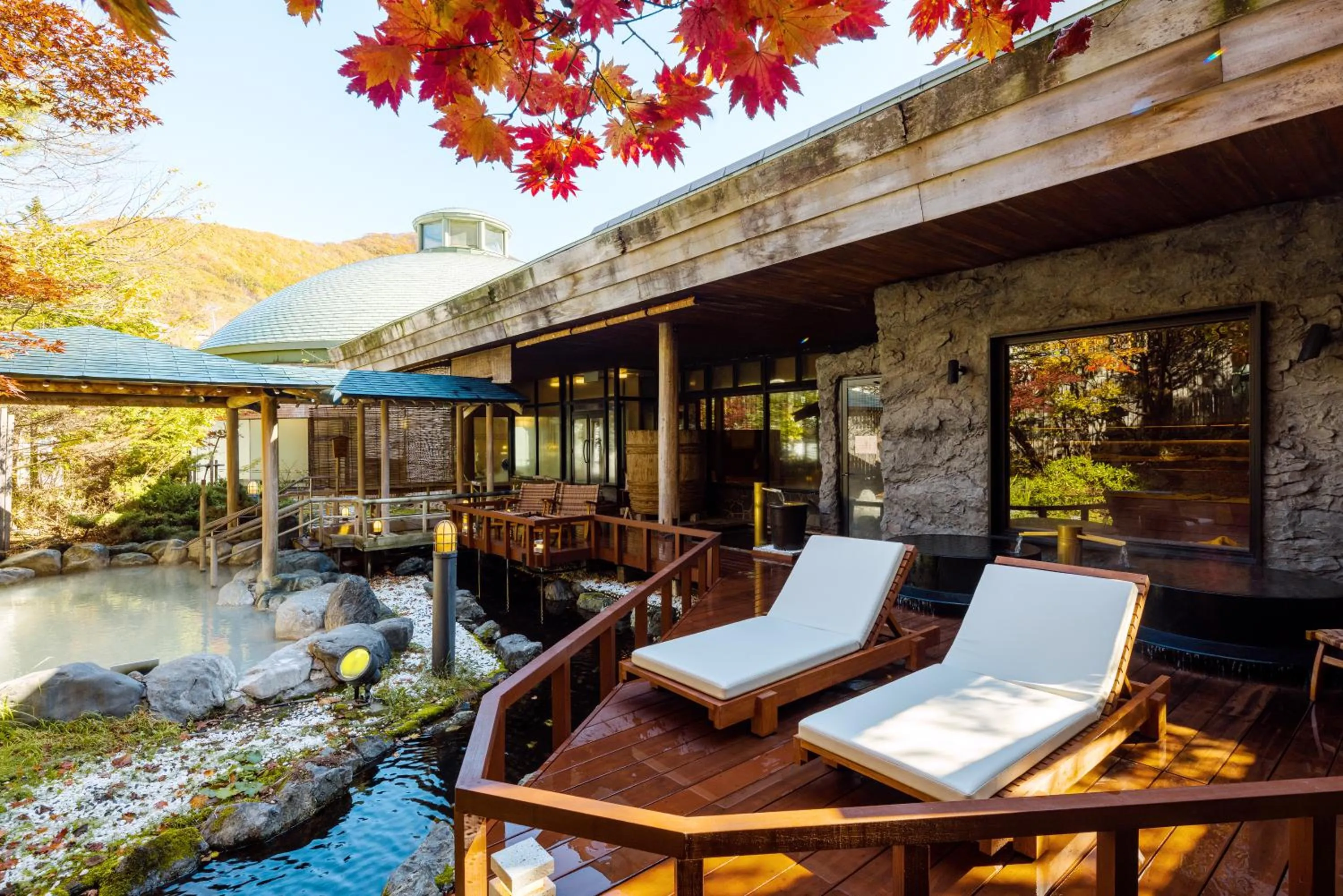 Open Air Bath in Noboribetsu Grand Hotel