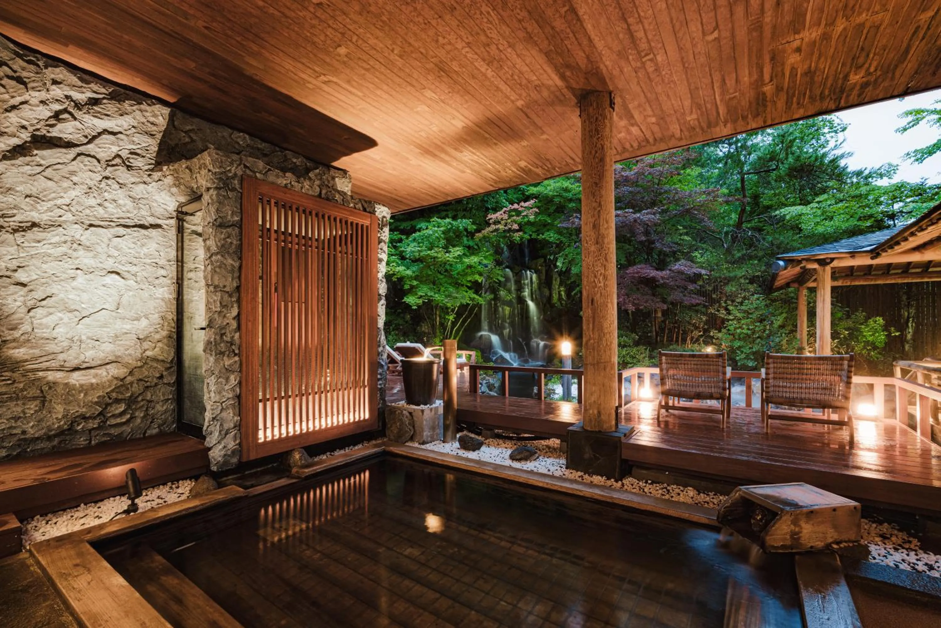 Open Air Bath in Noboribetsu Grand Hotel