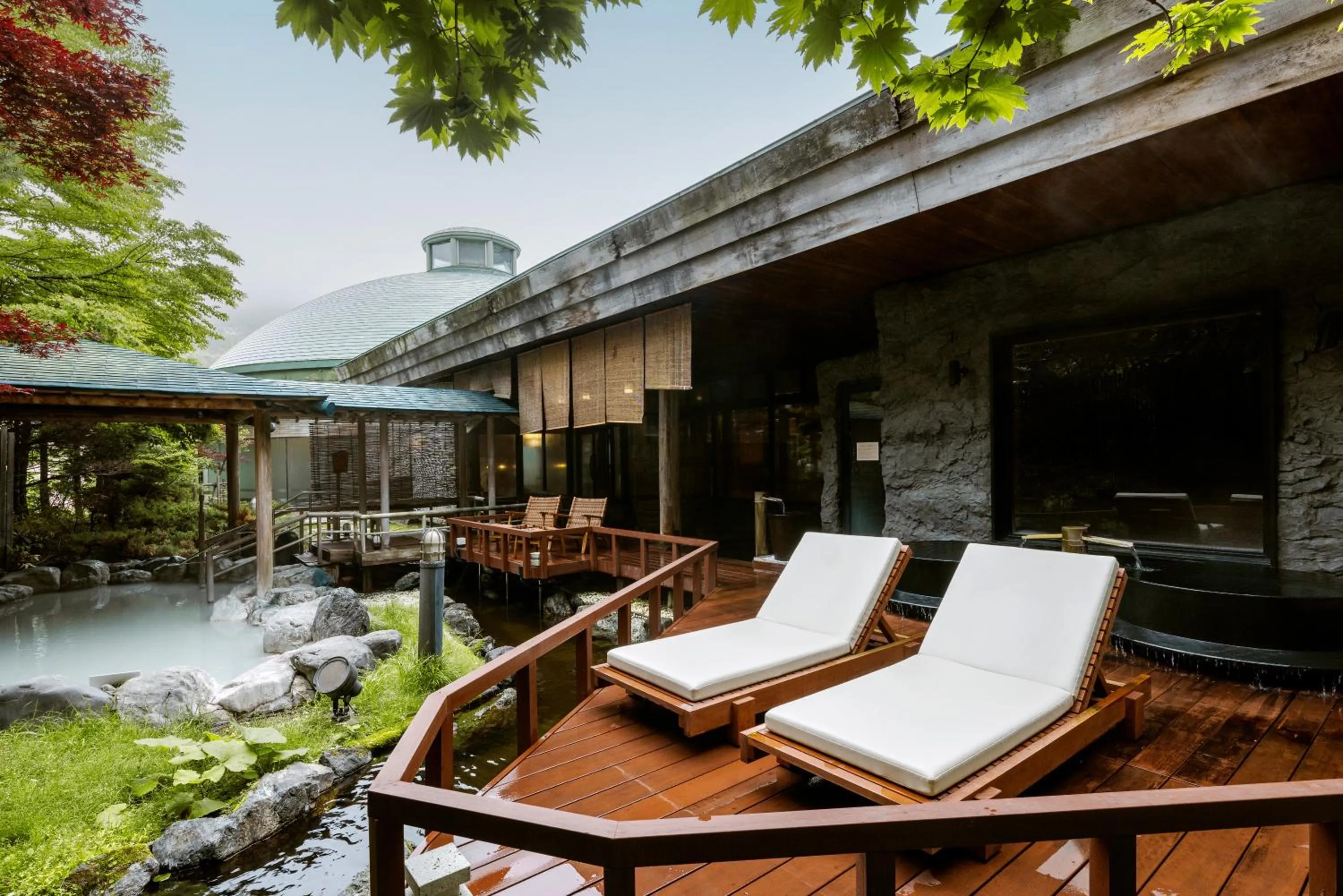 Open Air Bath in Noboribetsu Grand Hotel