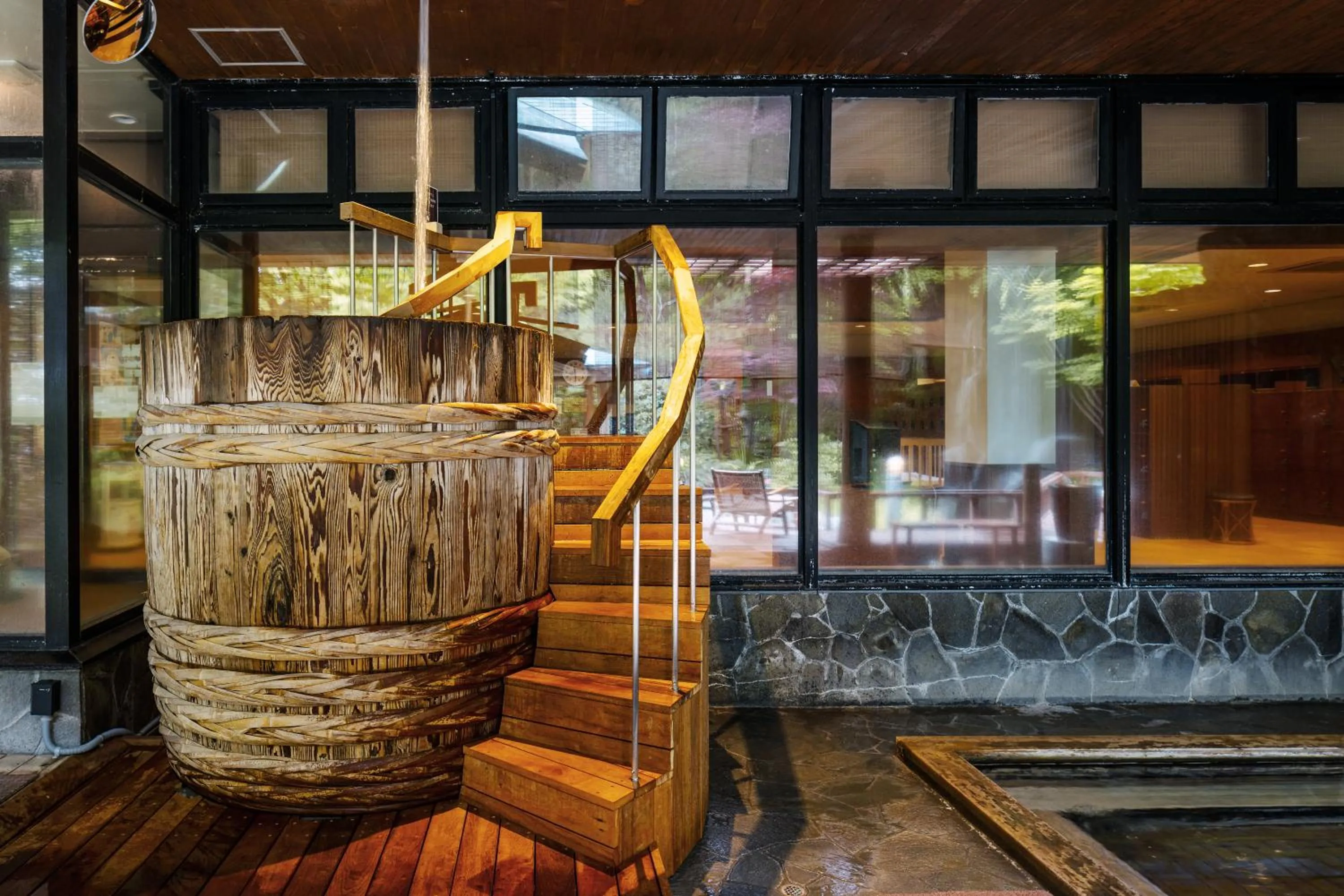 Open Air Bath in Noboribetsu Grand Hotel