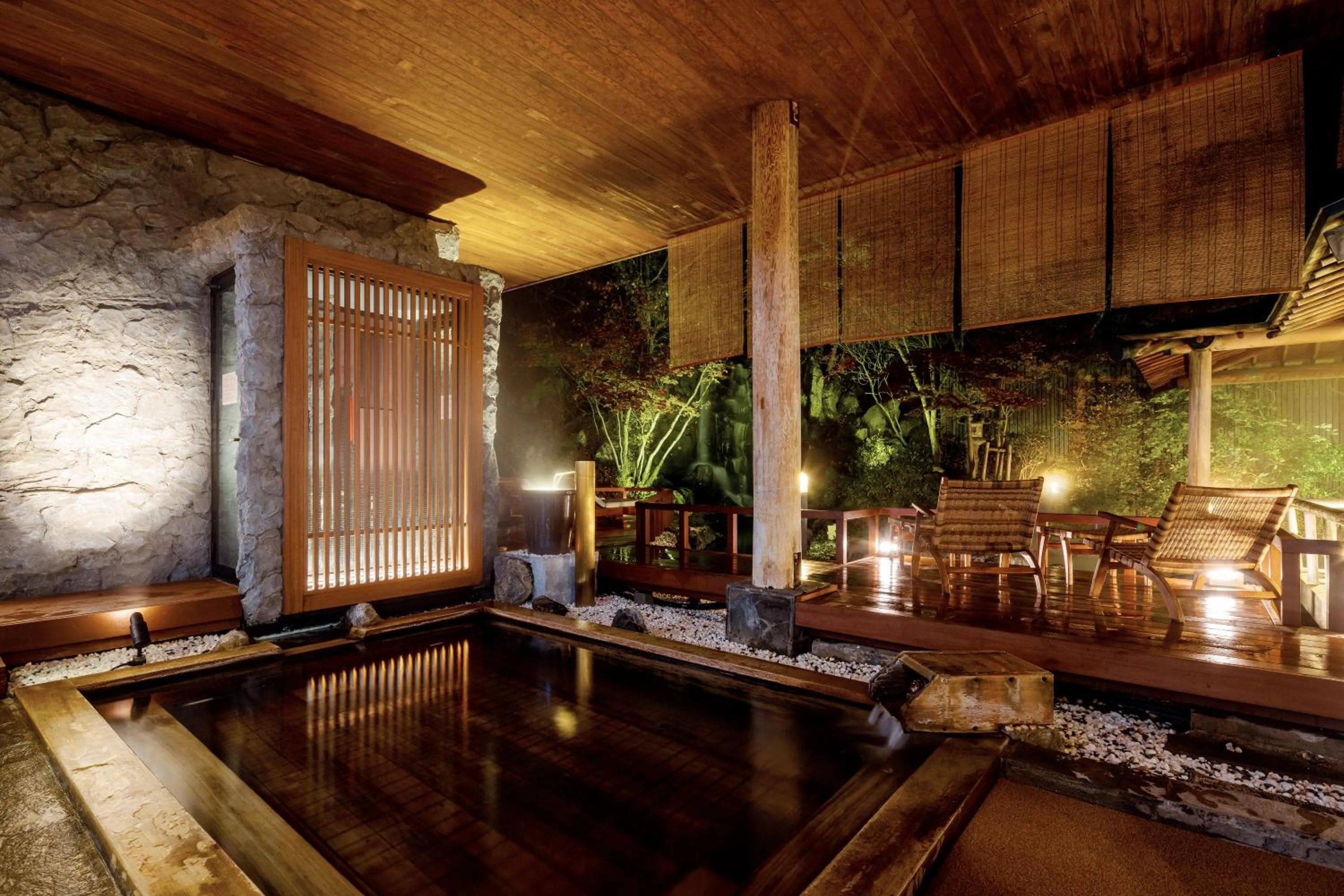 Open Air Bath in Noboribetsu Grand Hotel