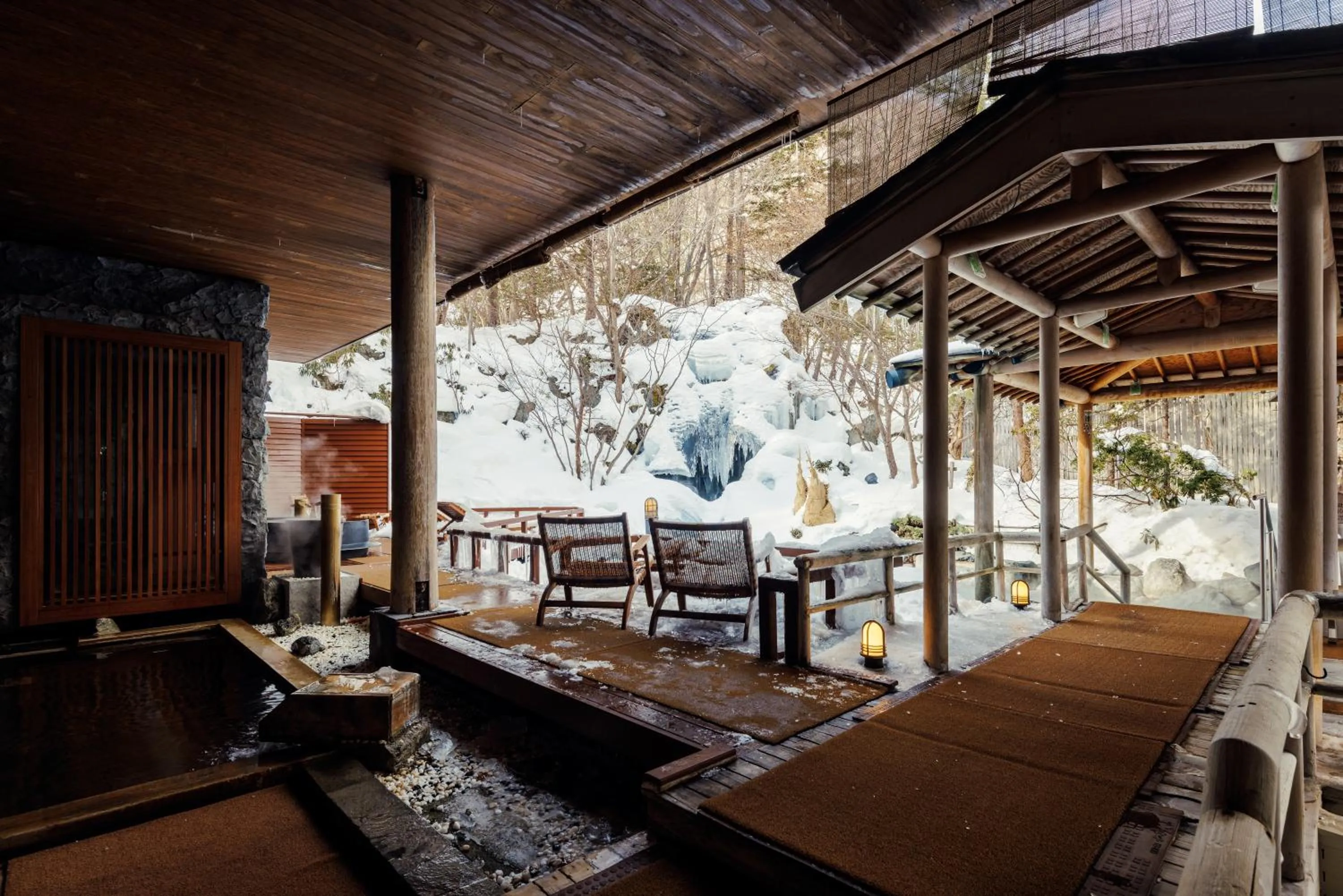 Open Air Bath in Noboribetsu Grand Hotel