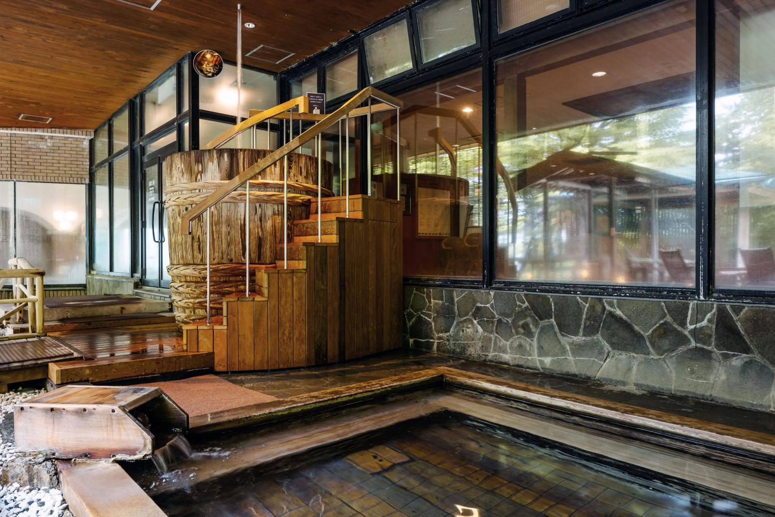 Open Air Bath in Noboribetsu Grand Hotel