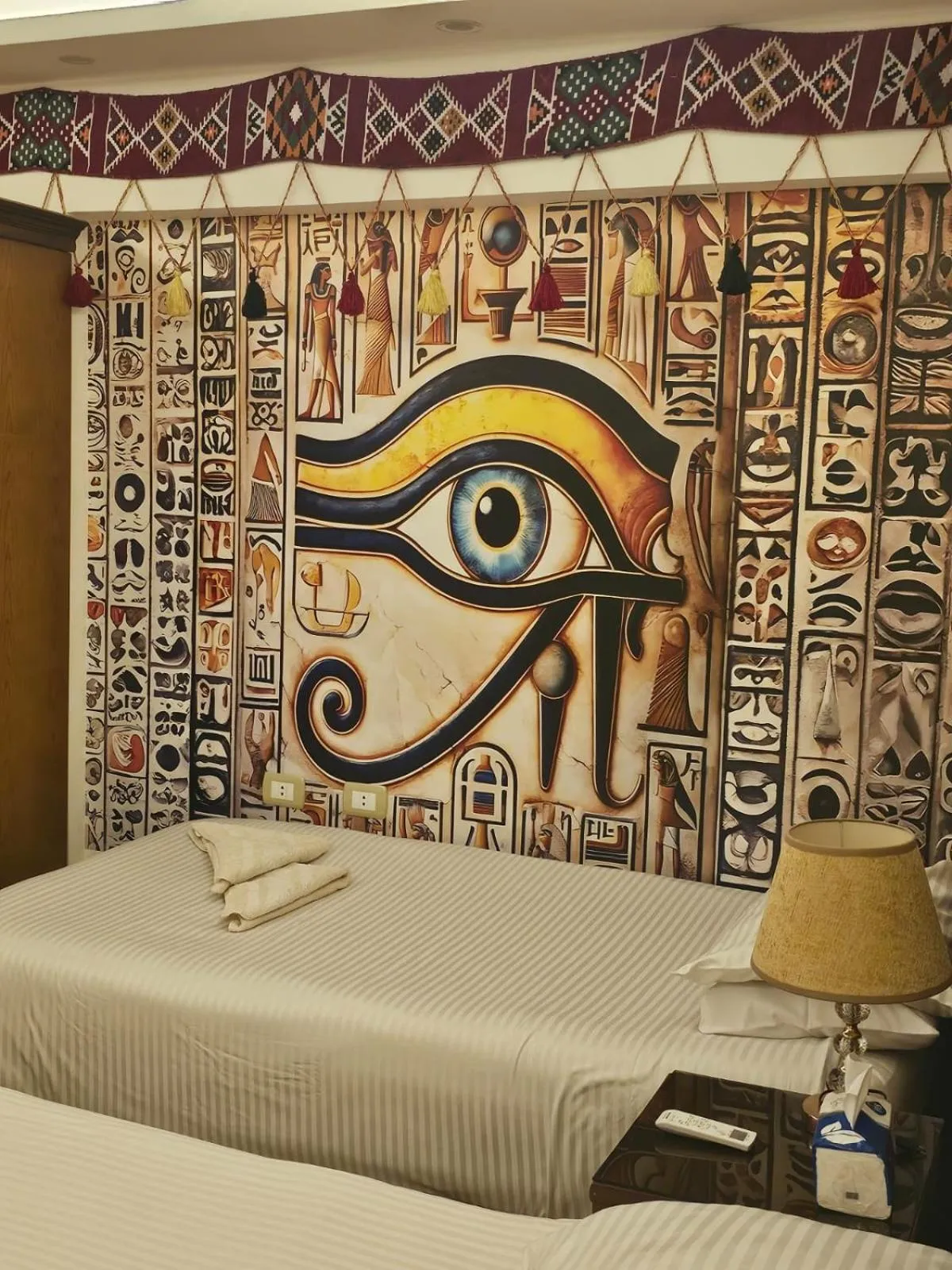 Bed in Atlantis Pyramids Inn