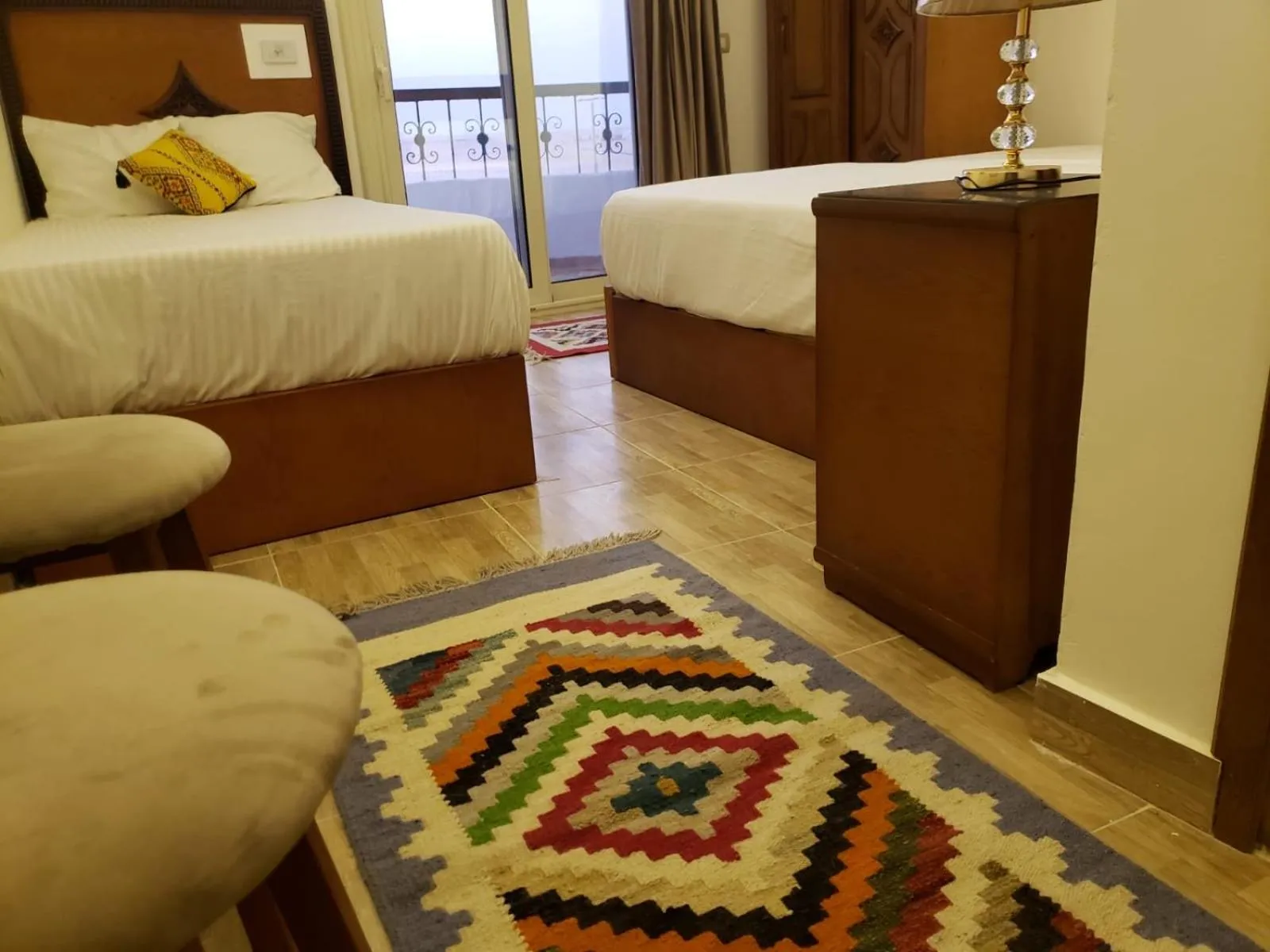 Bed in Atlantis Pyramids Inn