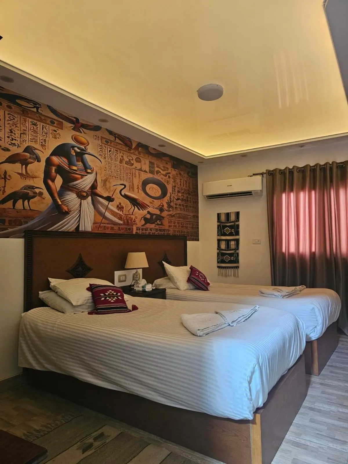 Bed in Atlantis Pyramids Inn