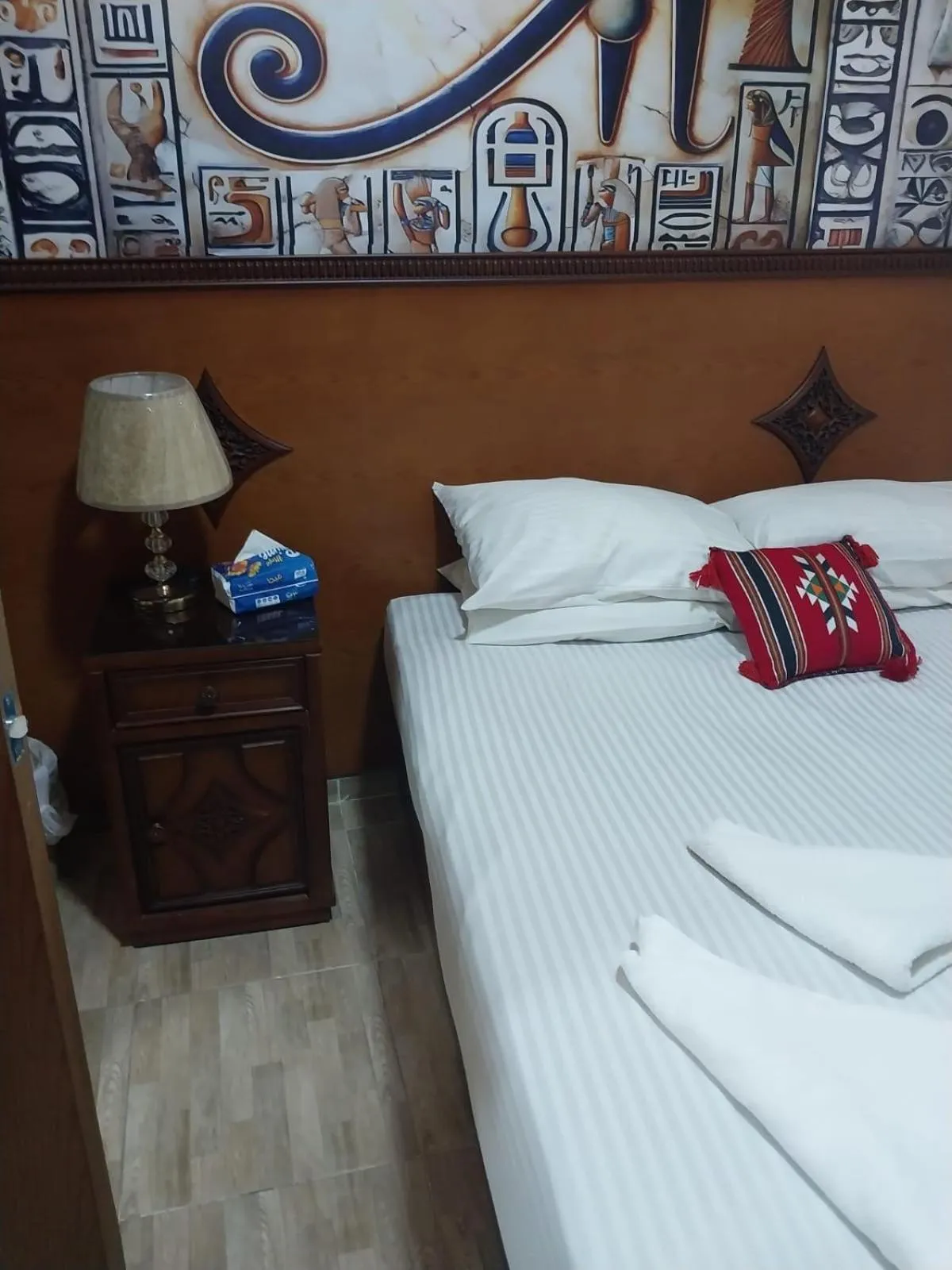 Bed in Atlantis Pyramids Inn