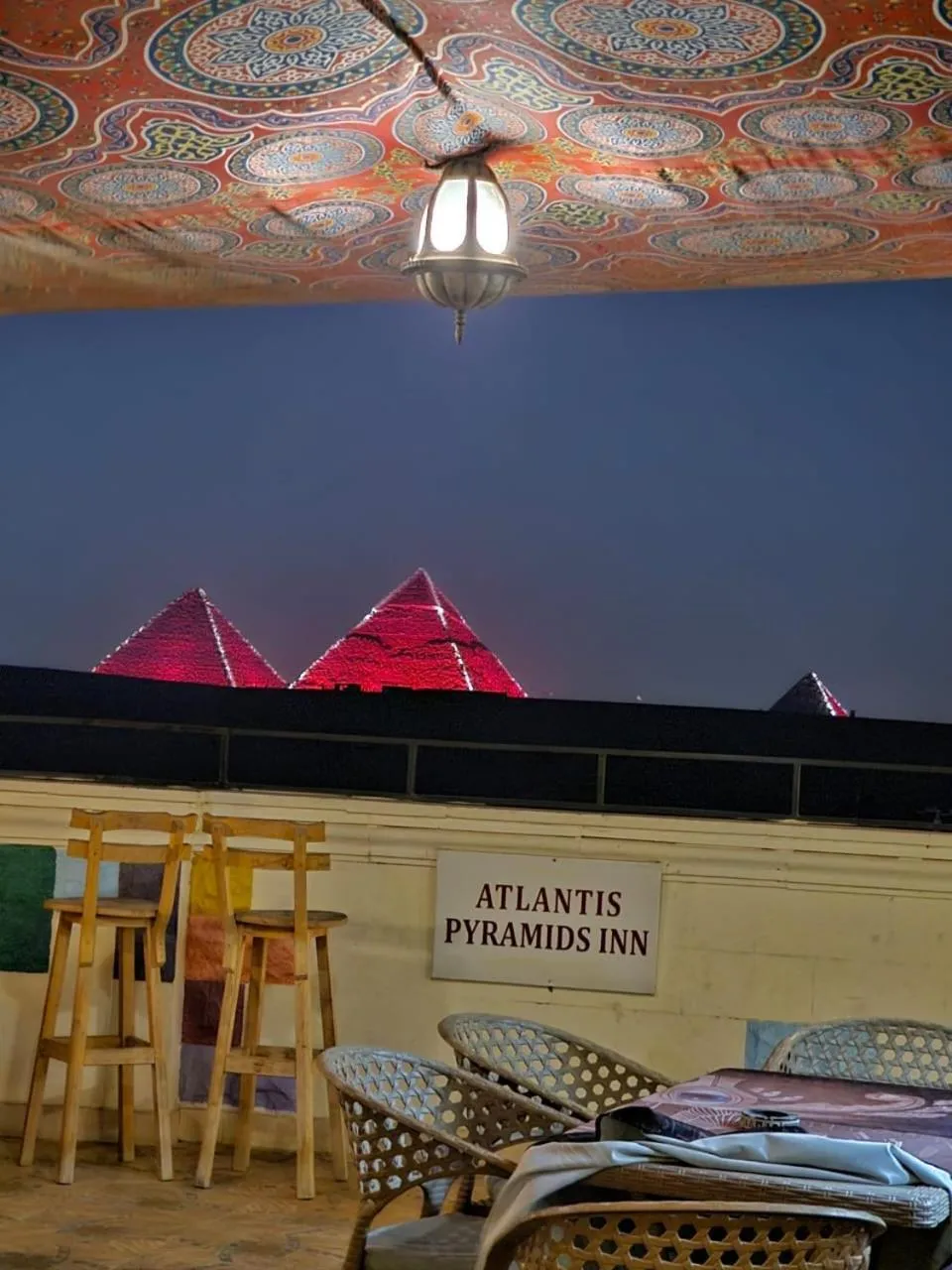 Night in Atlantis Pyramids Inn