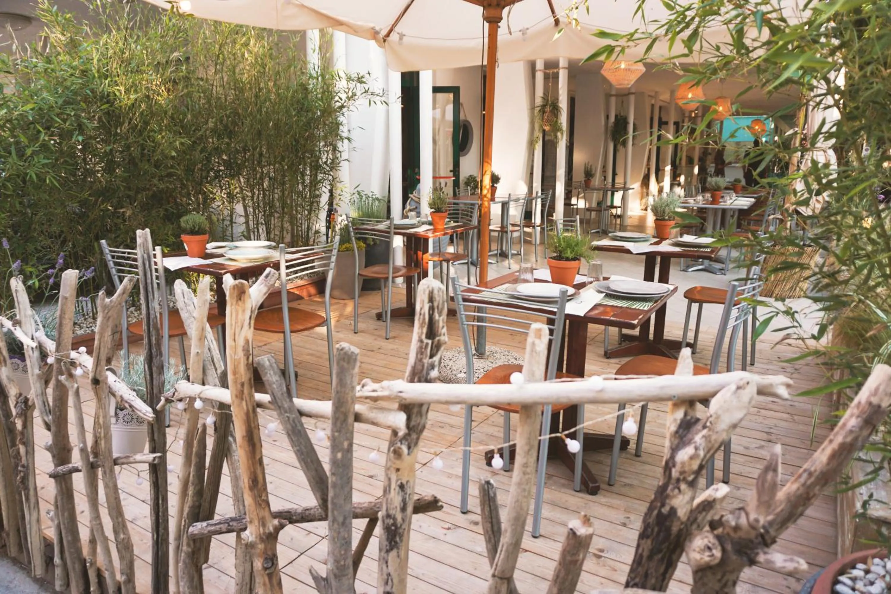 Patio in Hotel Doria