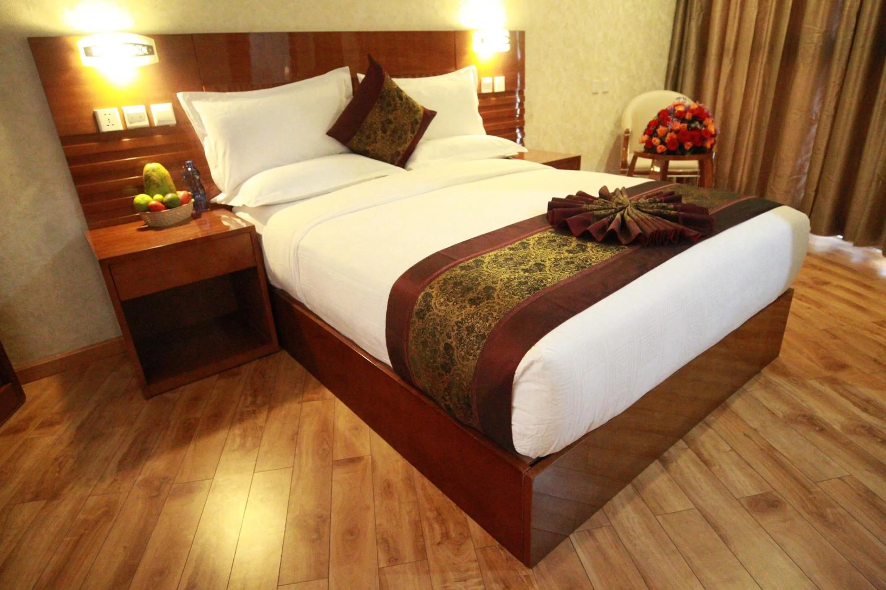 Bed in Marcen Addis Hotel