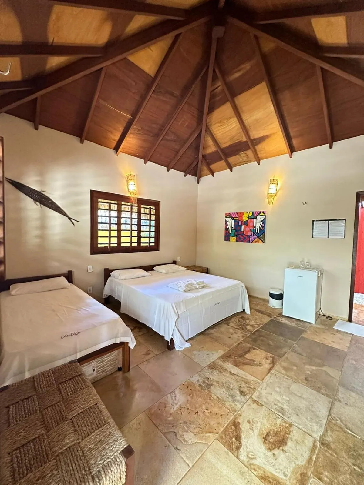 Bed in Pousada Vento do Kite