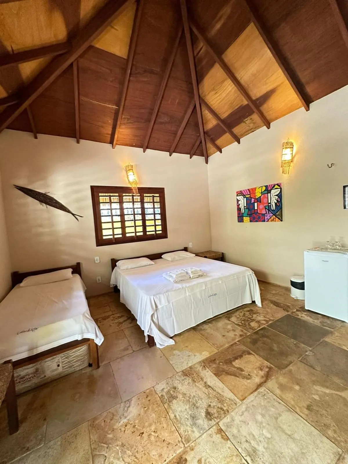 Bed in Pousada Vento do Kite