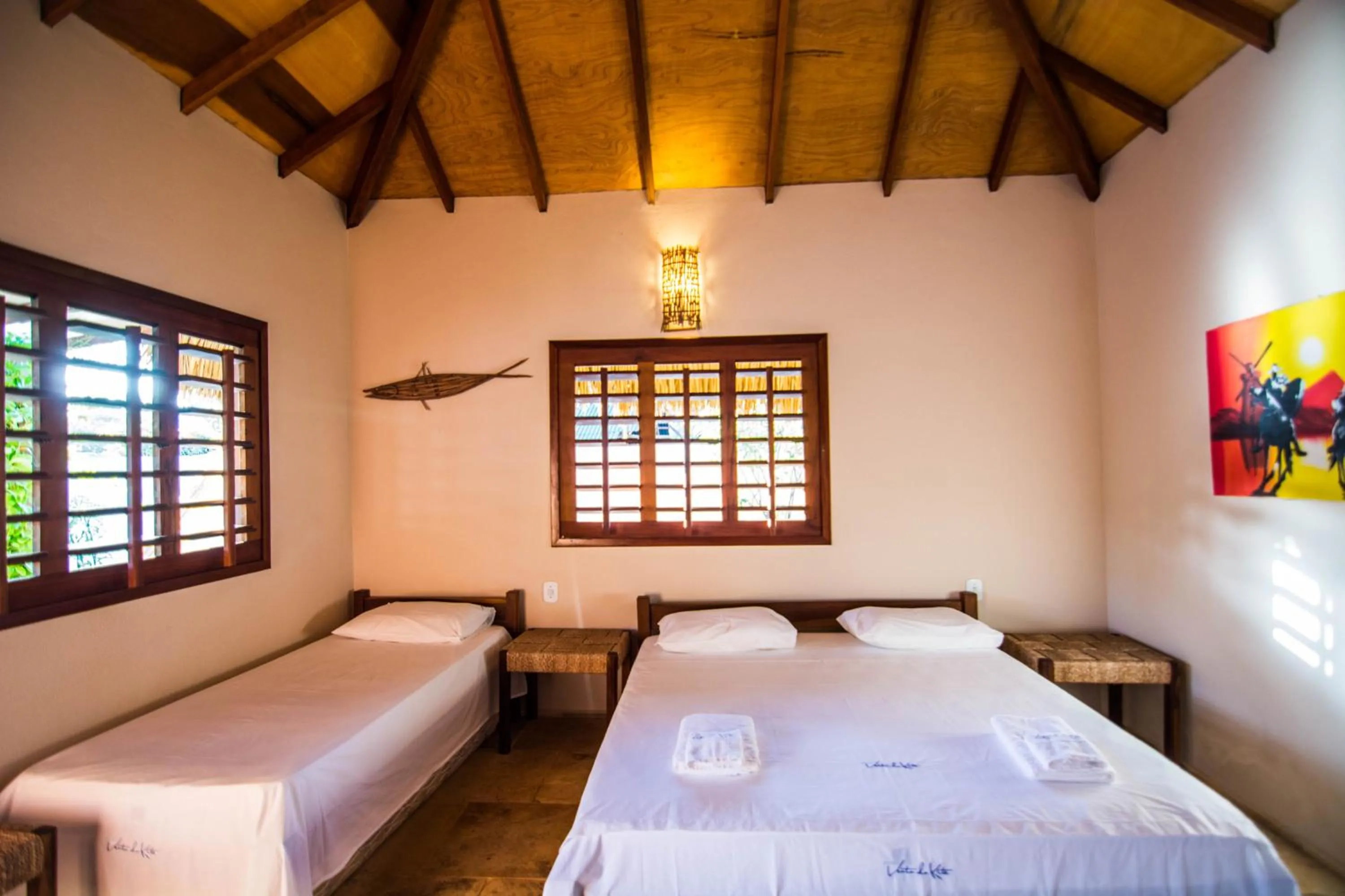 Bed in Pousada Vento do Kite