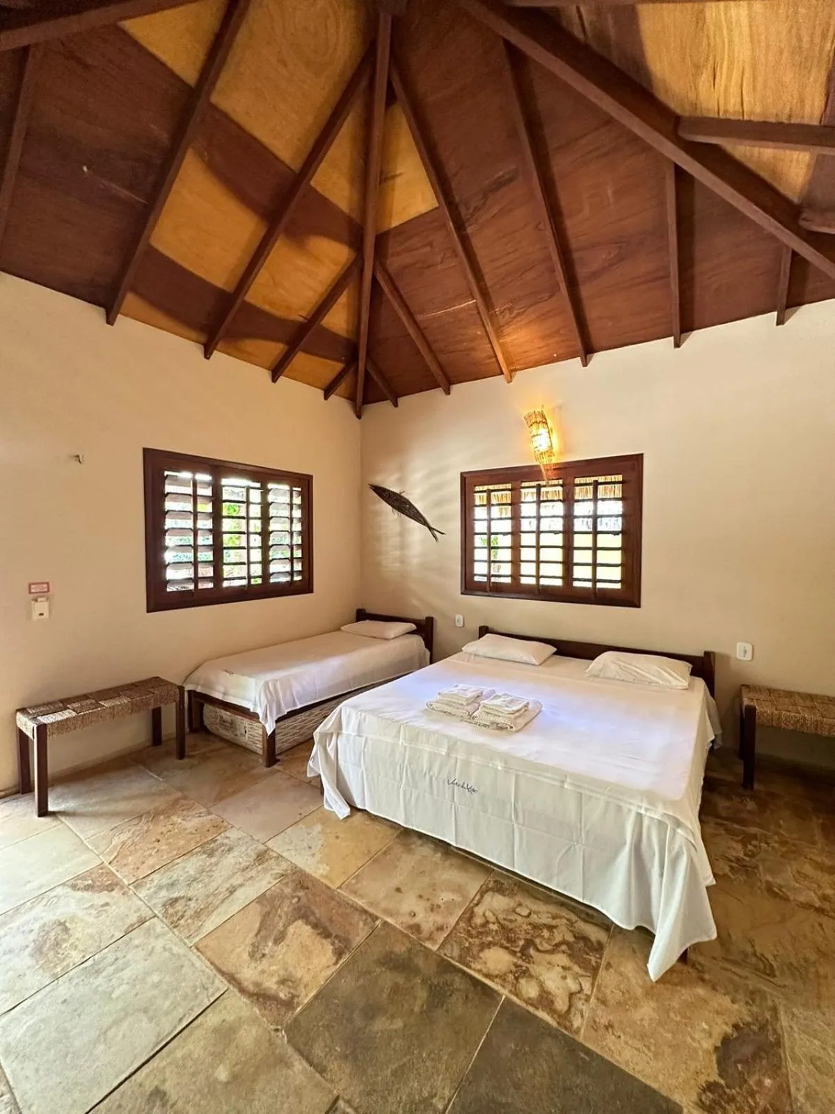 Bed in Pousada Vento do Kite