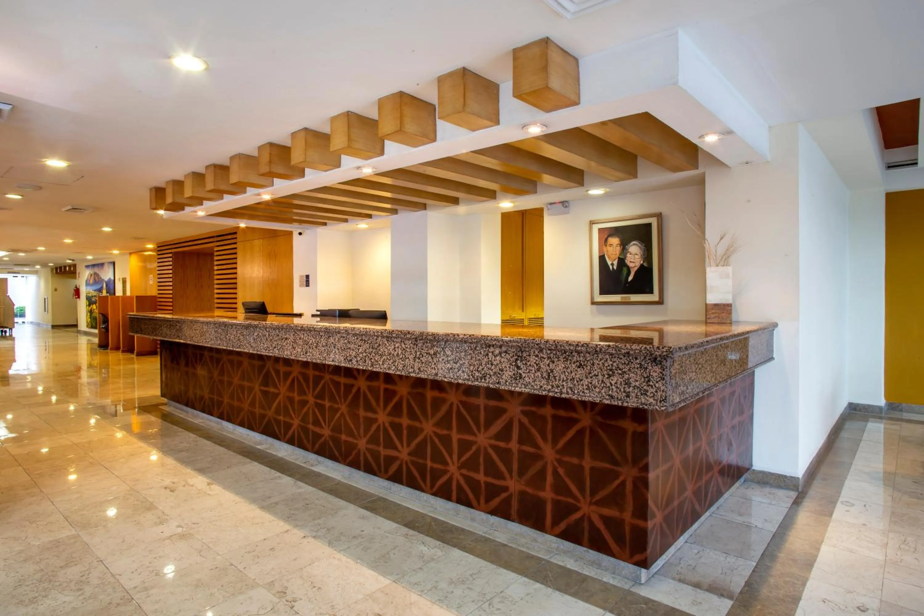 Lobby or reception in Hotel Plaza Calzada