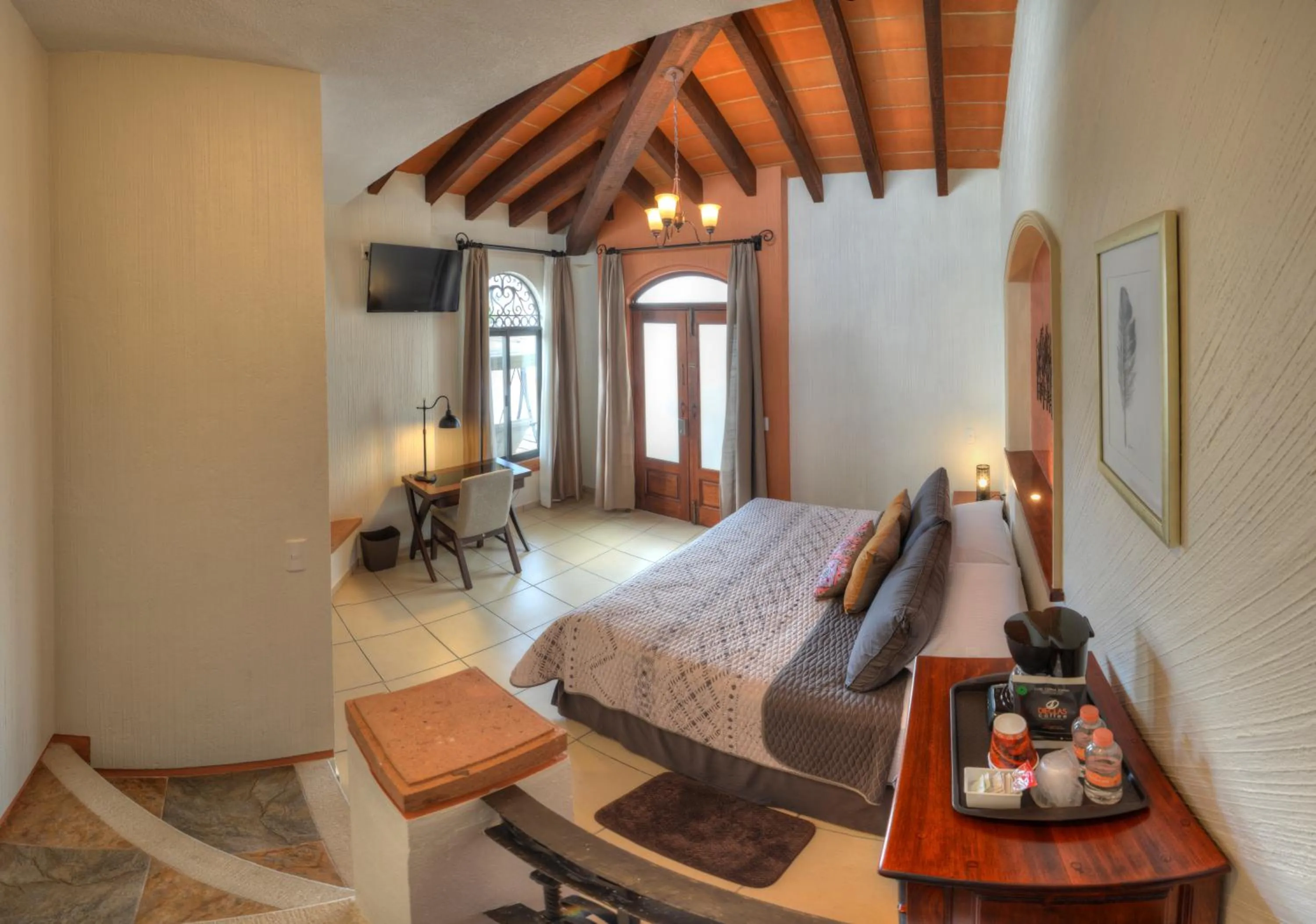 View (from property/room), Bed in Hotel Santa Paula