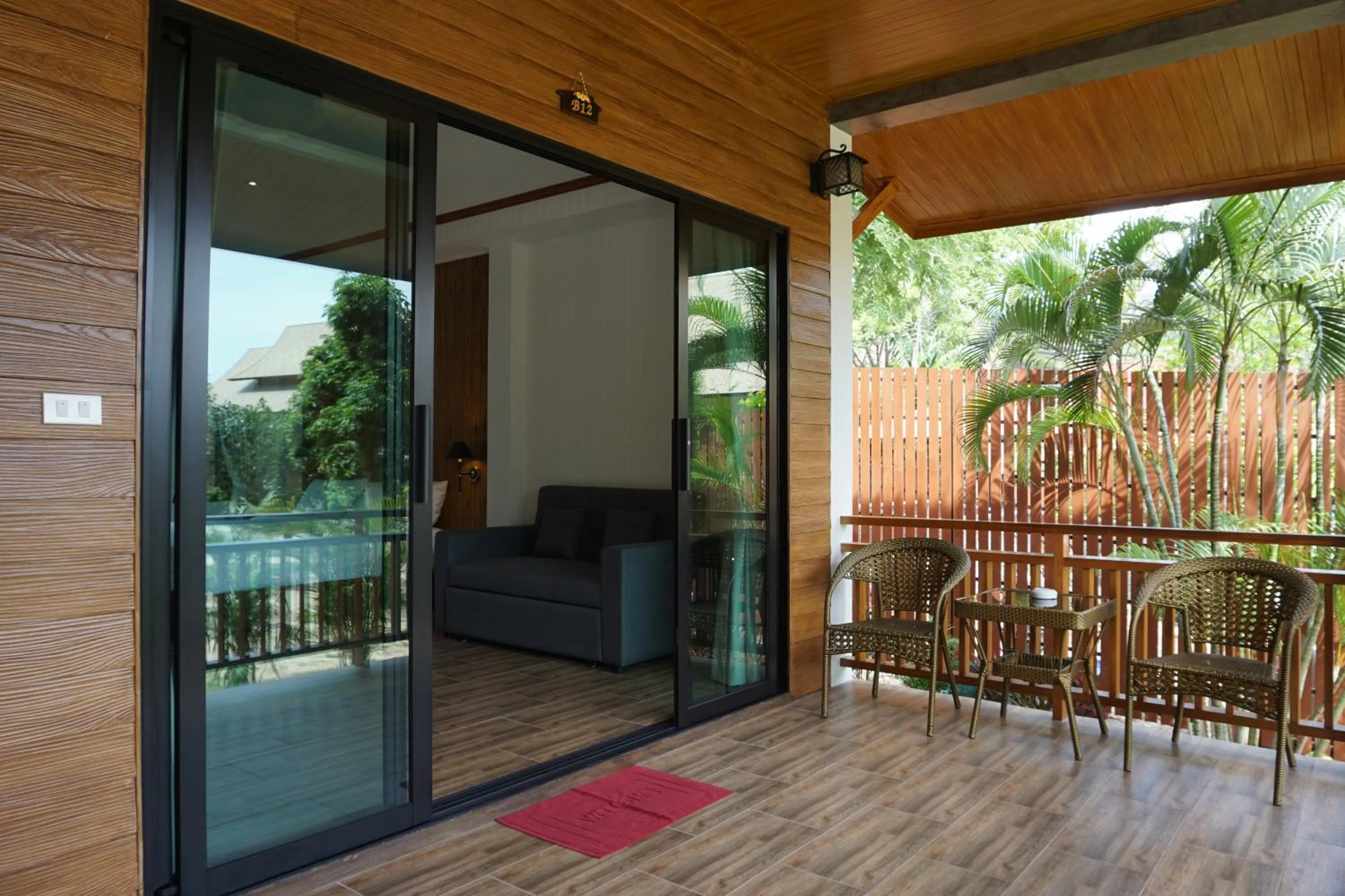 Balcony/Terrace in Nice Beach Resort Koh Pha-ngan