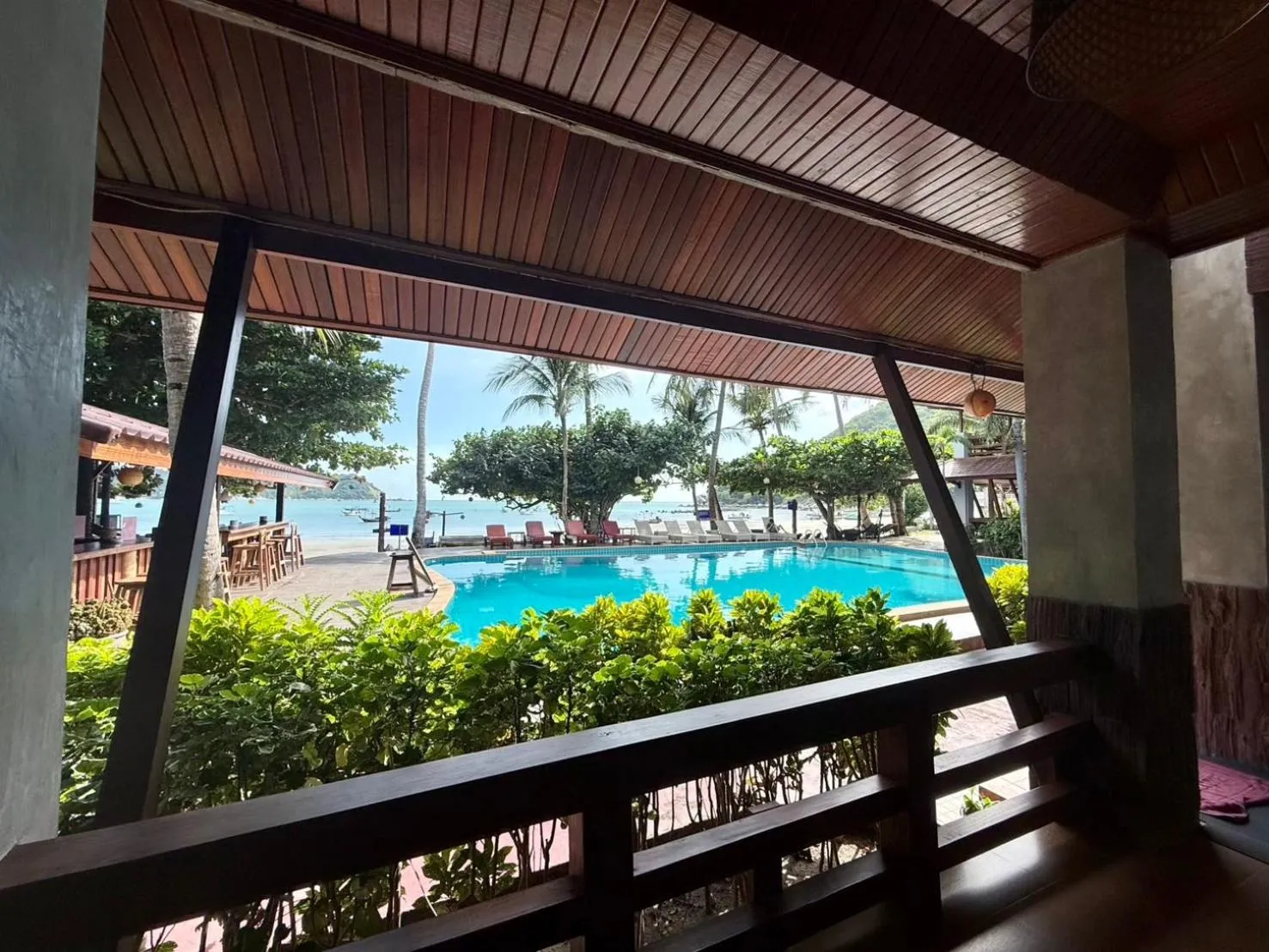 Pool view in Nice Beach Resort Koh Pha-ngan