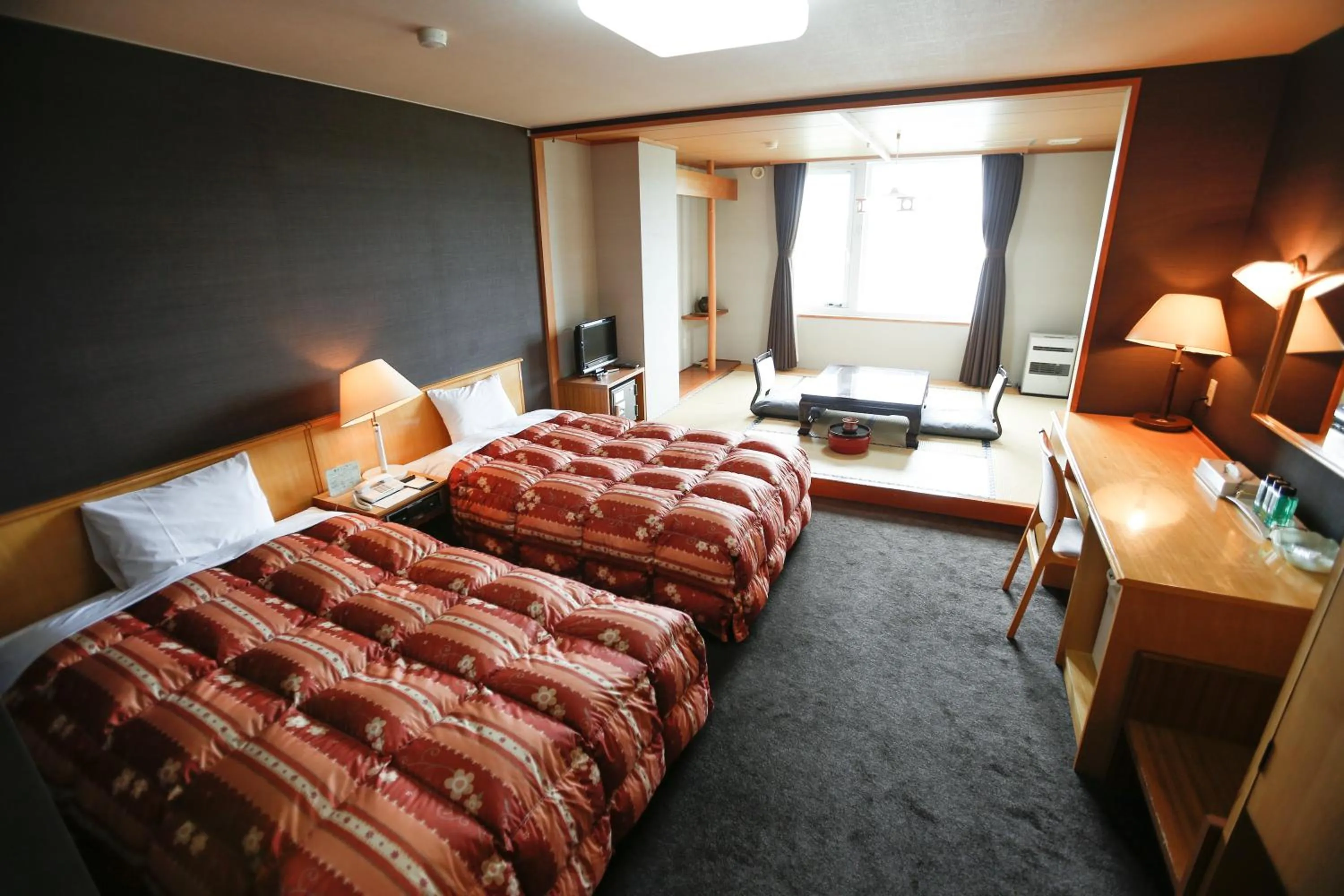 Photo of the whole room, Bed in Abashiri Kanko Hotel