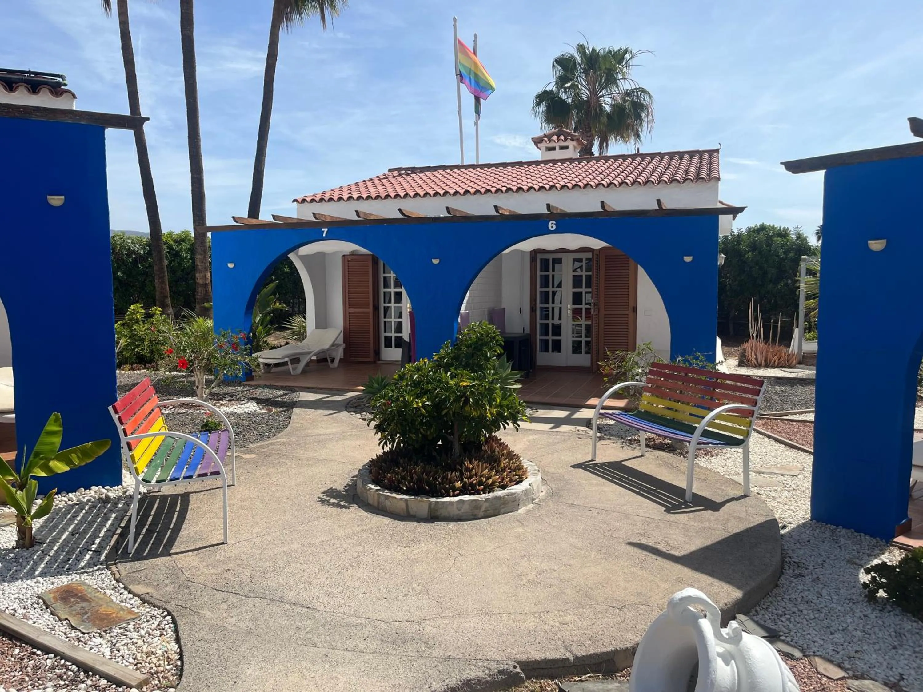 Property building in Rainbow Golf Bungalows, Gay Men-only Resort