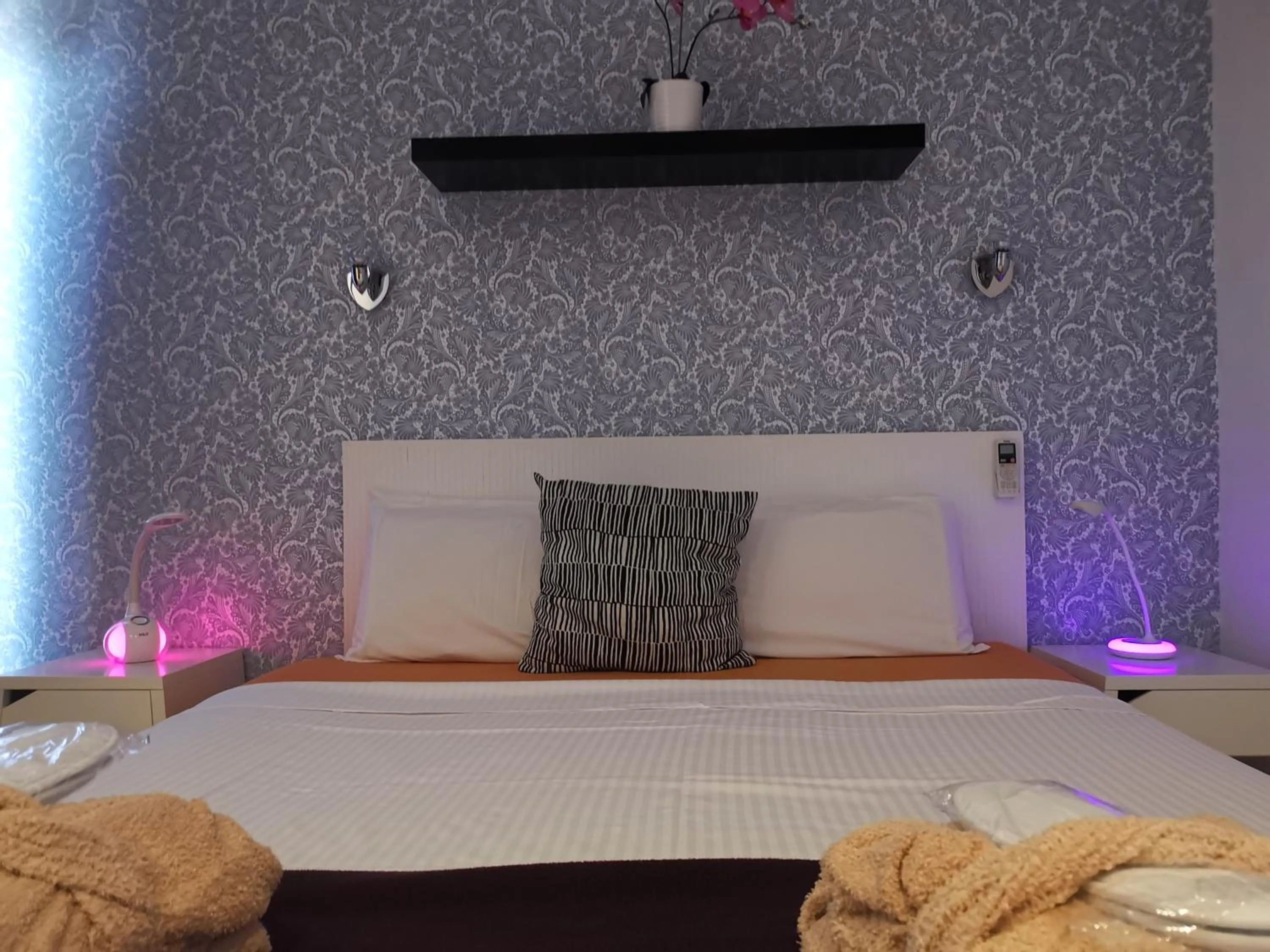 Bedroom, Bed in Rainbow Golf Bungalows, Gay Men-only Resort