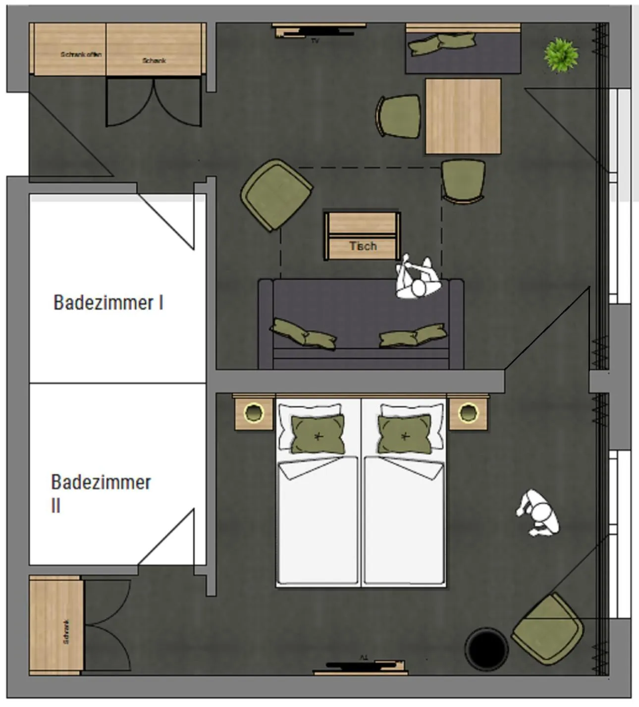 Floor plan in Hotel Schwan