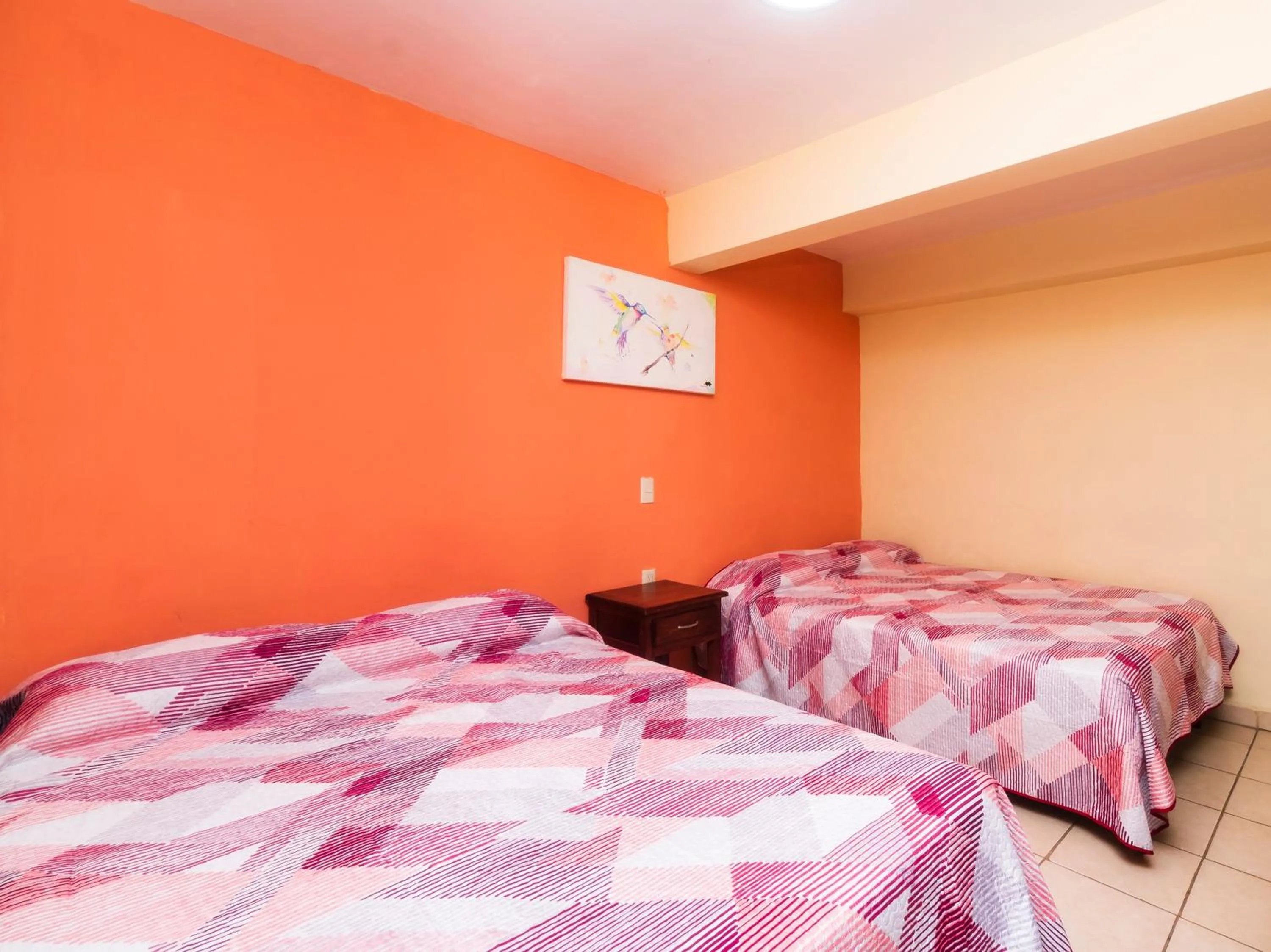 Bed in Hotel Zaragoza, San Juan de los Lagos